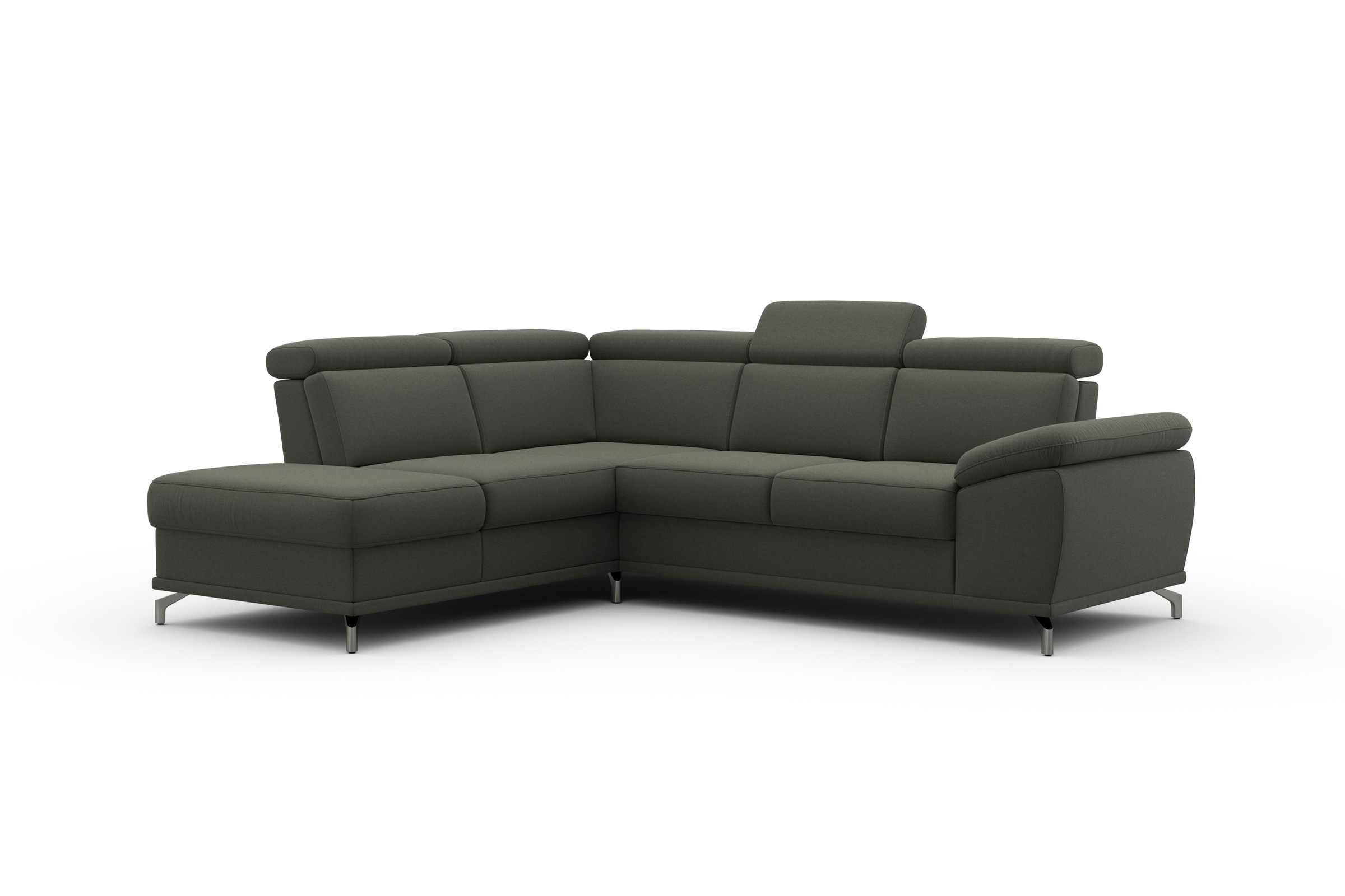sit&more Ecksofa »Cabrio L-Form, B: 274 cm, mit Sitztiefen-, Arm- & Kopfteilverstellung« 3 Nierenkissen, Federkern, optional Bettfunktion und Stauraum