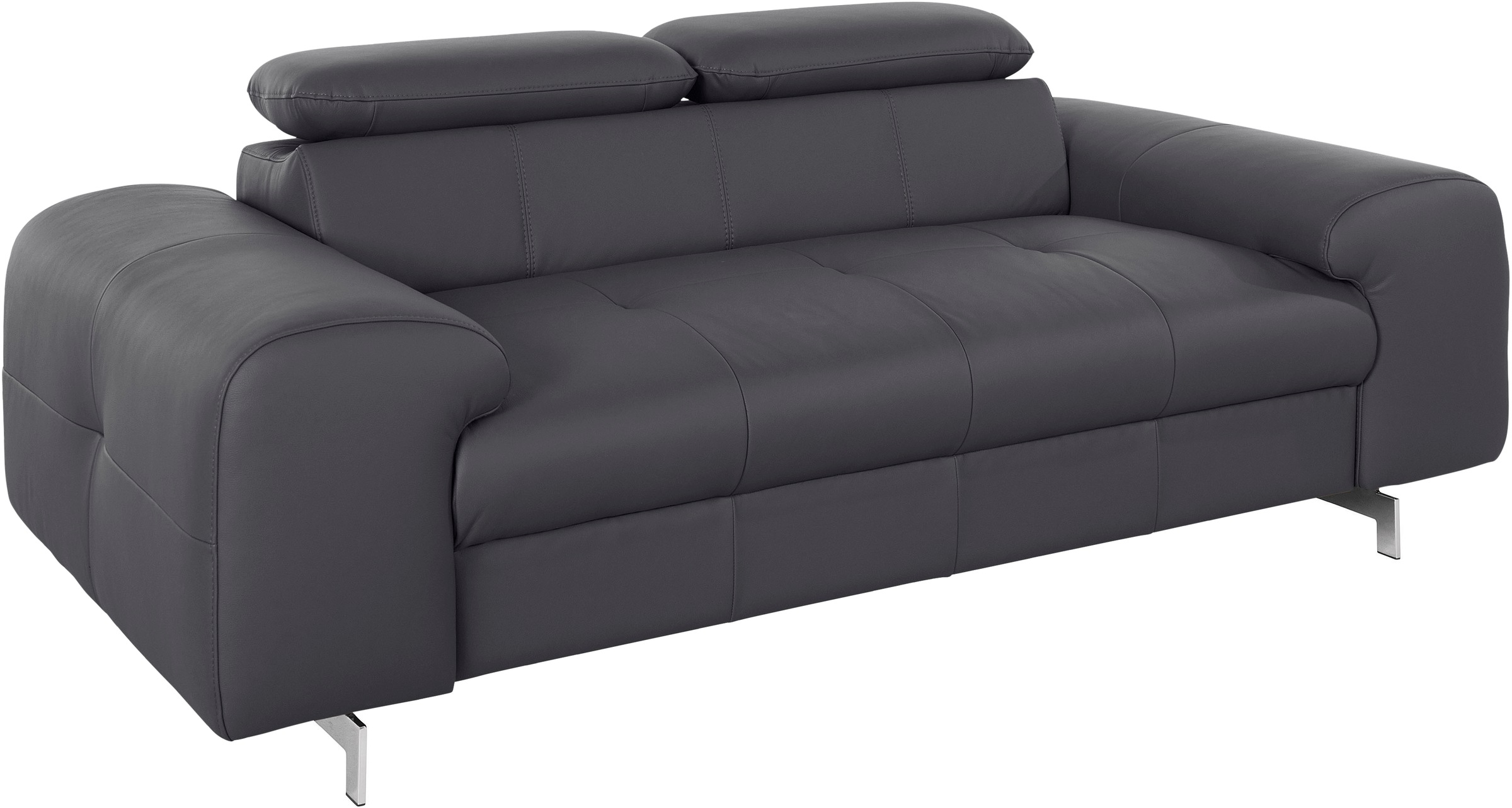 COTTA 2-Sitzer »Chef«, Big-Sofa mit Kopfteilverstellung, edle Metallkufen