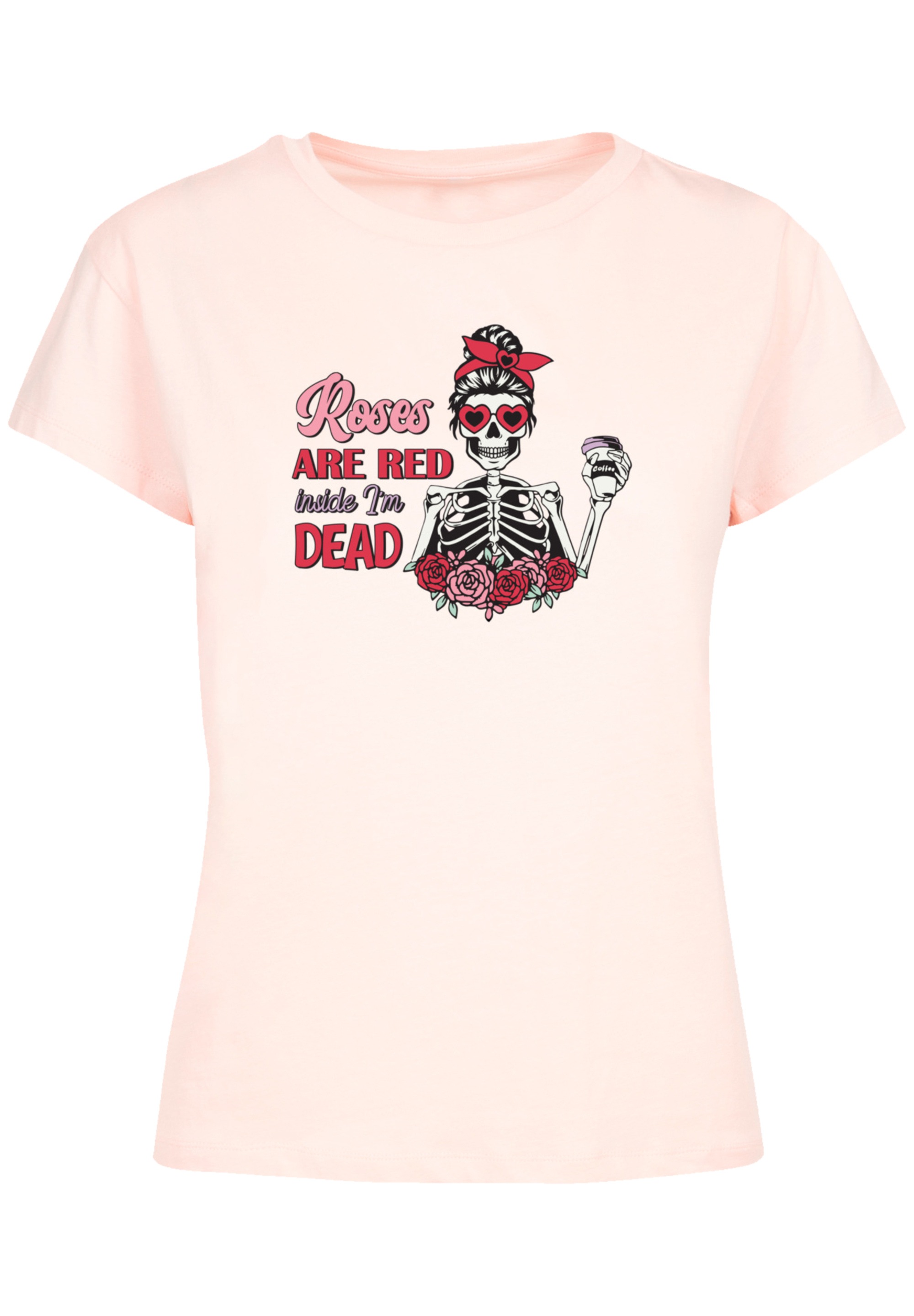 F4NT4STIC T-Shirt »Anti Valentinstag Roses are red«, Premium Qualität