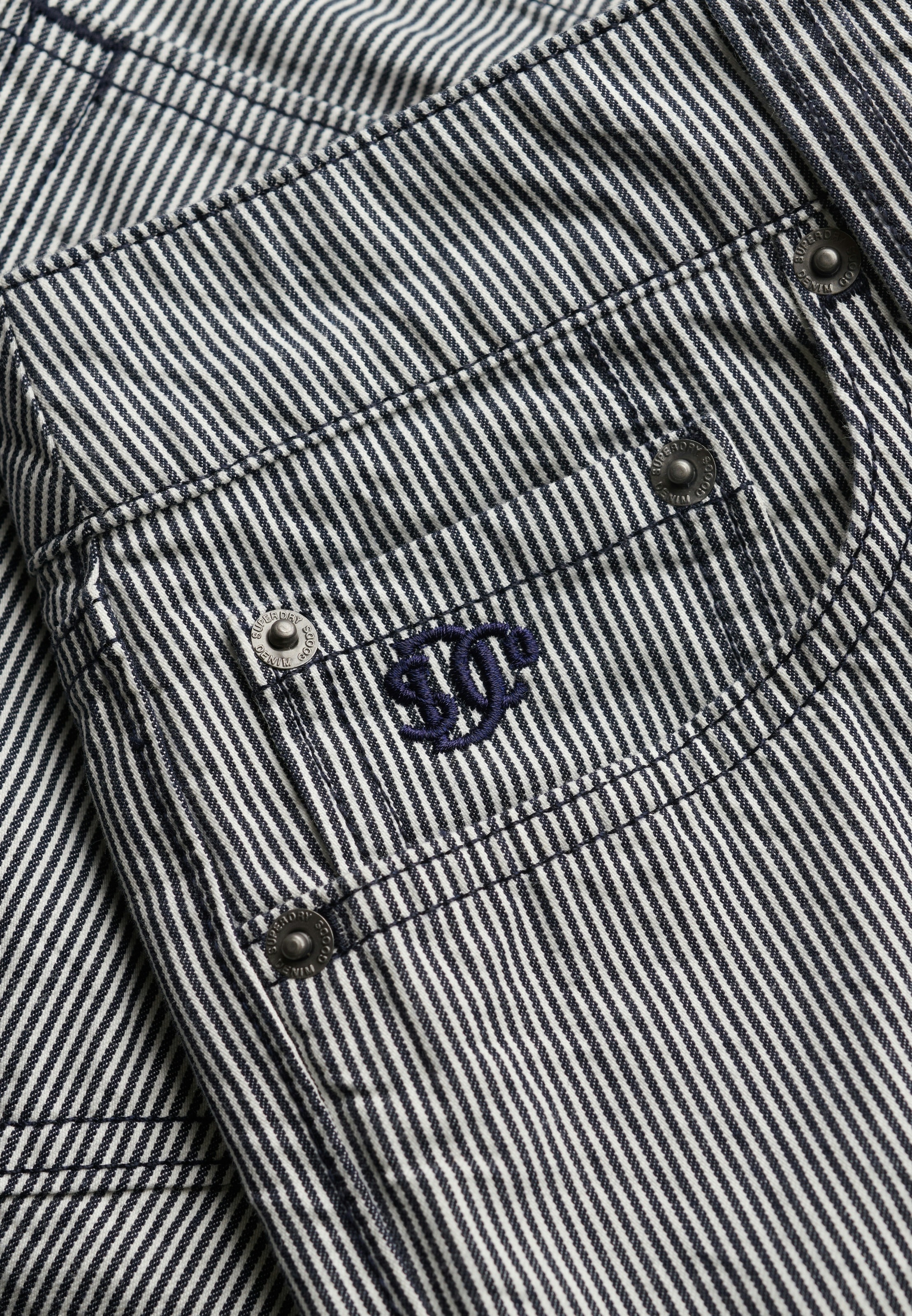 Superdry Jeanshotpants »MID RISE STRIPE SHORT«