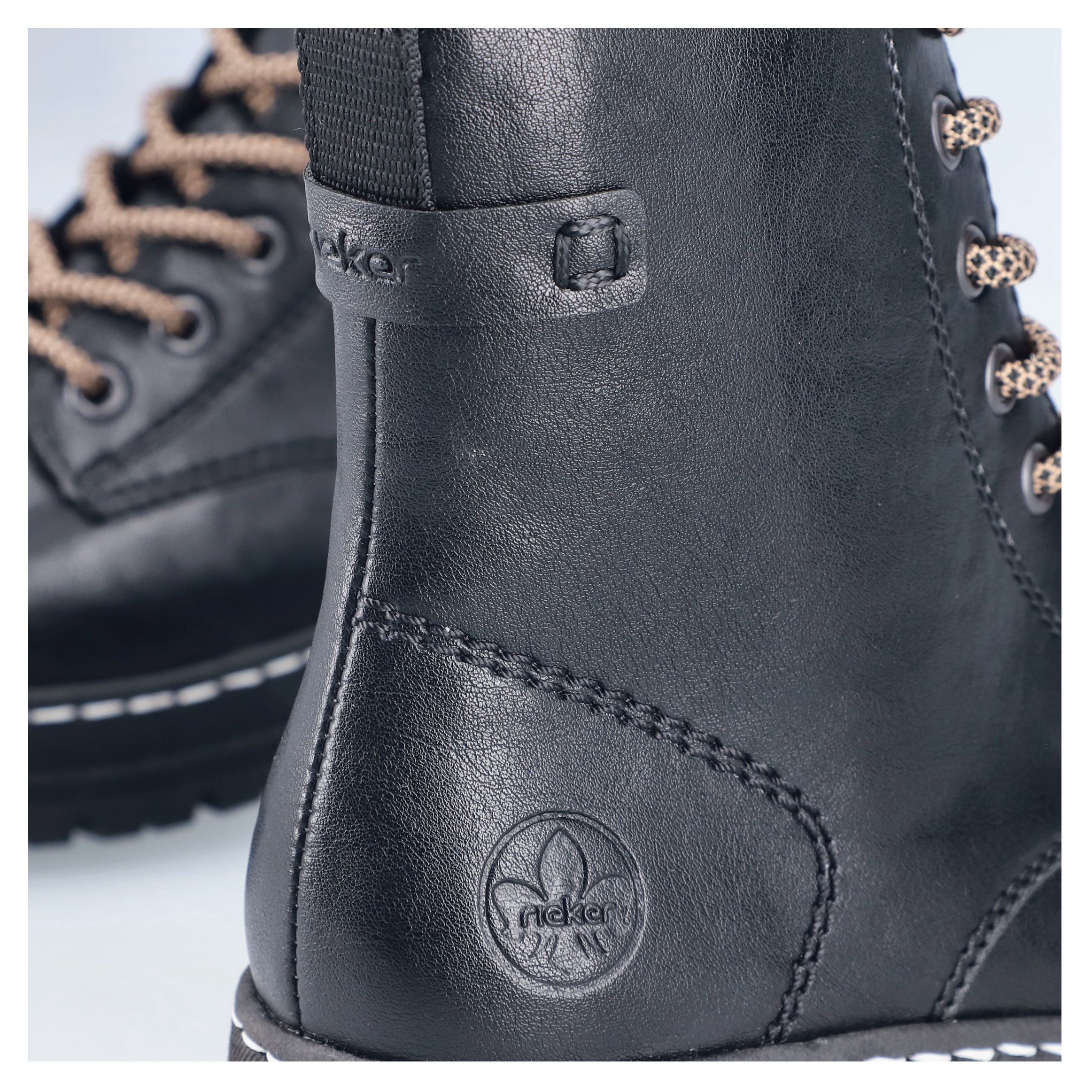 Rieker Schnürstiefelette, Schnürboots, Plateauboots, Profilsohle, mit Innenreißverschluss