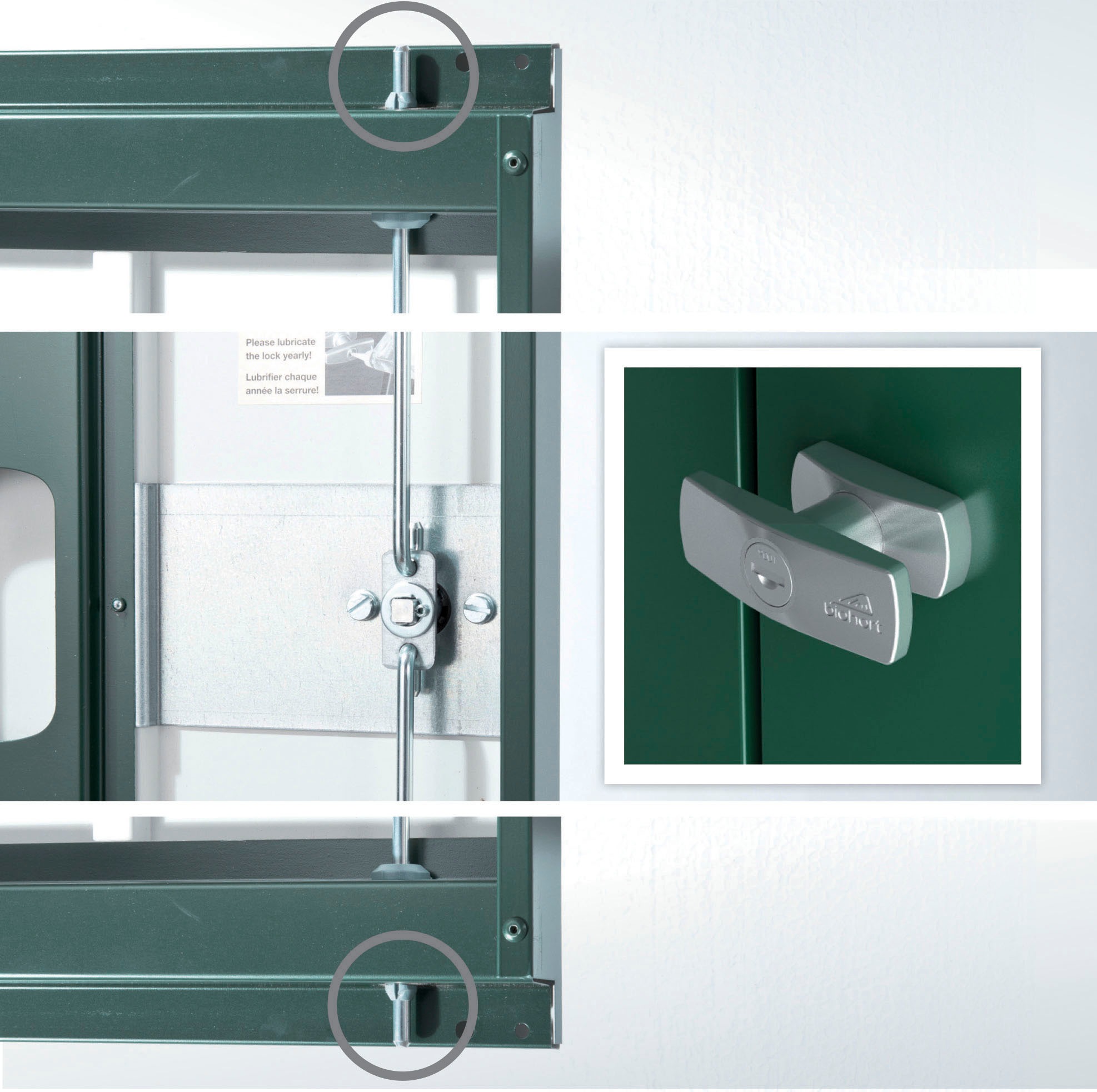 Biohort Gerätehaus »Europa Gr. 7, verschiedene Farben«, Qualitäts-Geräteschuppen aus Metall