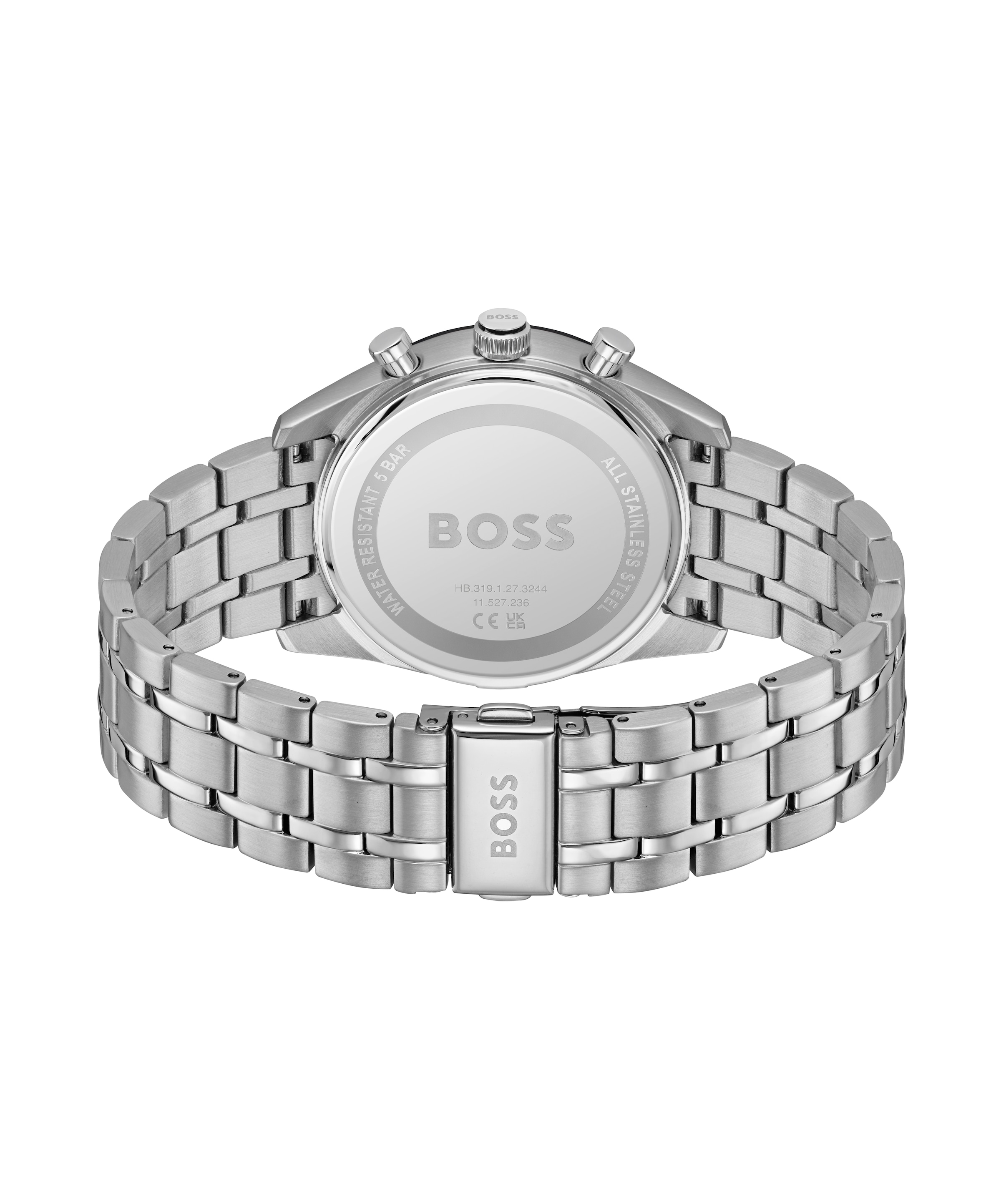 BOSS Multifunktionsuhr »TOURMASTER«, Quarzuhr, Armbanduhr, Herrenuhr, Edelstahlarmband, analog, Tag