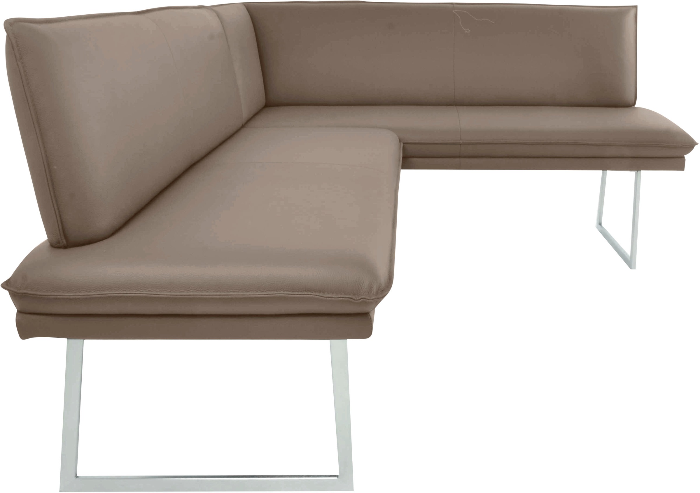 K+W Komfort & Wohnen Eckbank mit Sattlernaht und schmaler Kufe, langer Sche günstig online kaufen