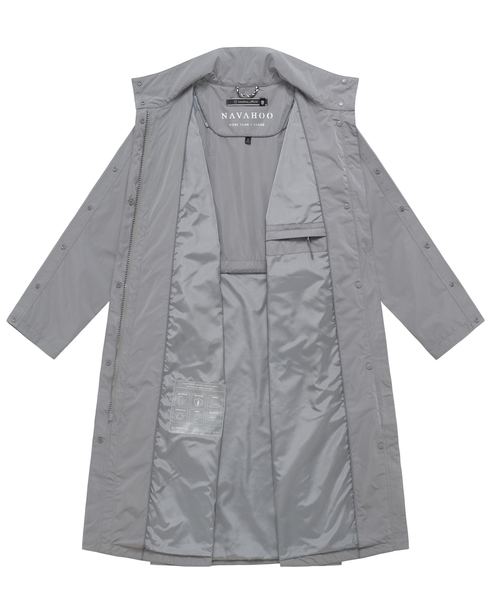 Navahoo Langmantel »Zenblüte 14« Modischer oversized Damen Parka mit krempelbaren Ärmeln