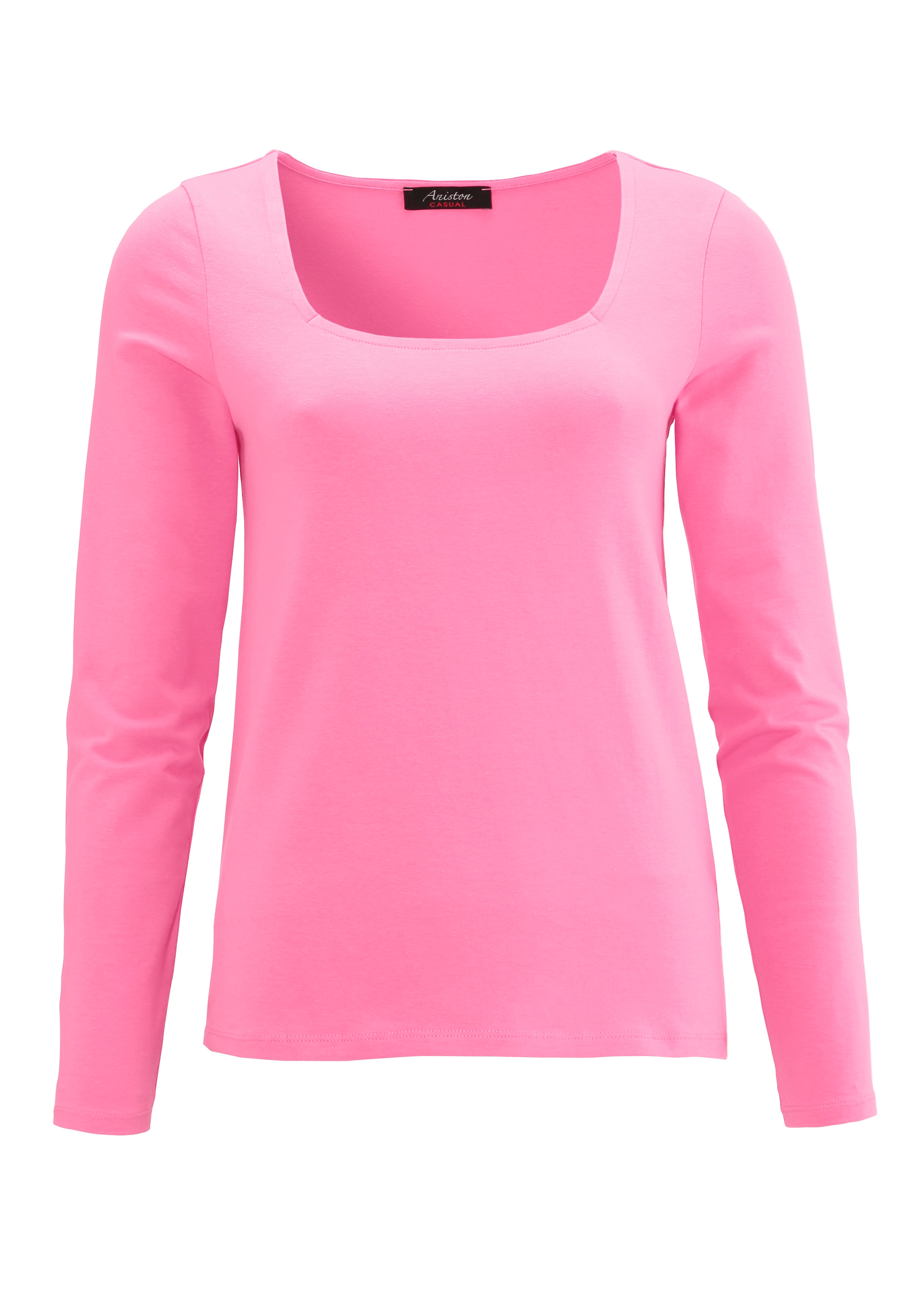 Aniston CASUAL Langarmshirt, mit für | Karree-Ausschnitt BAUR kaufen