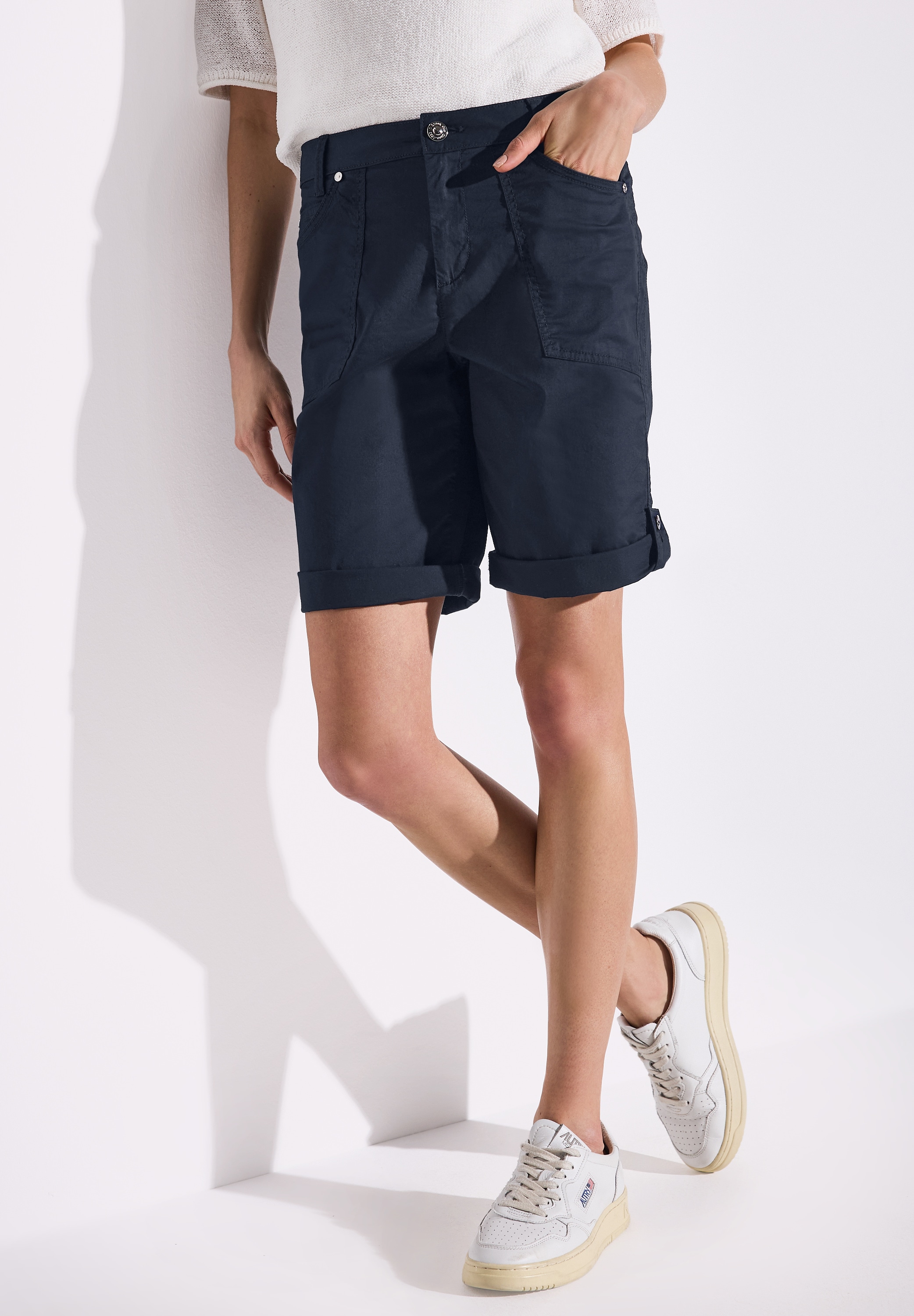 STREET ONE Bermudas "Style Yulius", Sommerhose mit Turn-Up günstig online kaufen