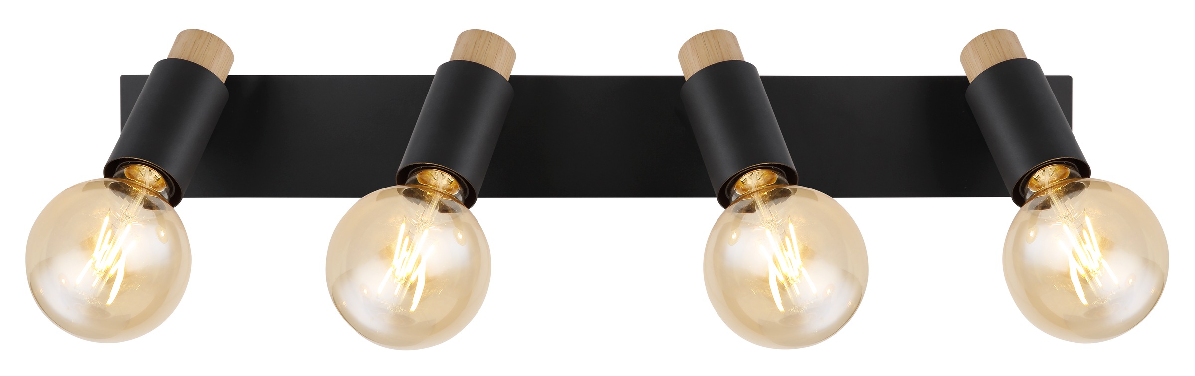 GLOBO LIGHTING Deckenspot »MATTI« E27 1 Stk. Holzoptik Strahler schwarz matt, beweglich, für Wohnräume