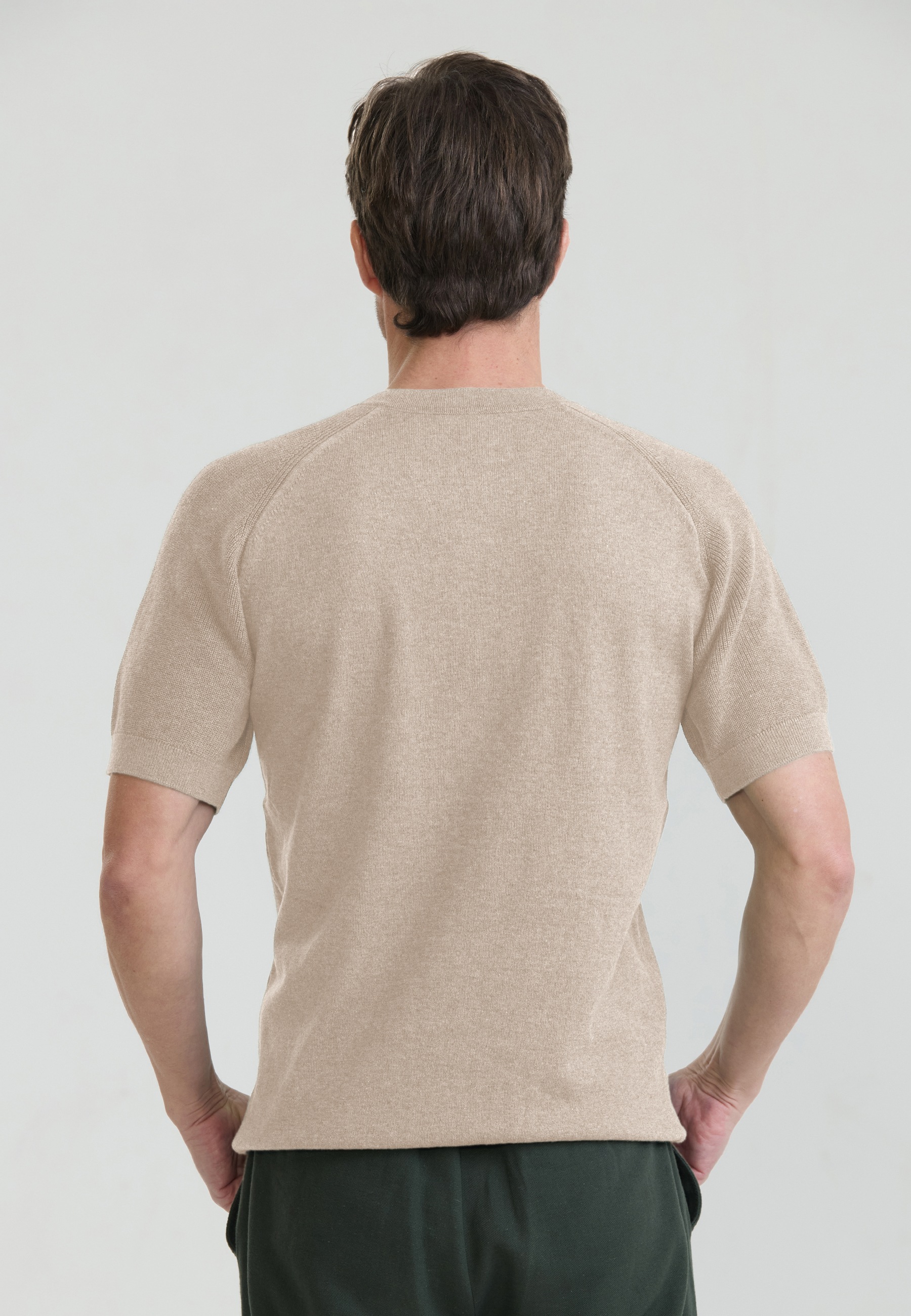 Felix Hardy T-Shirt »Basic-Strick-T-Shirt mit Rundhalsausschnitt und Knöpfen«