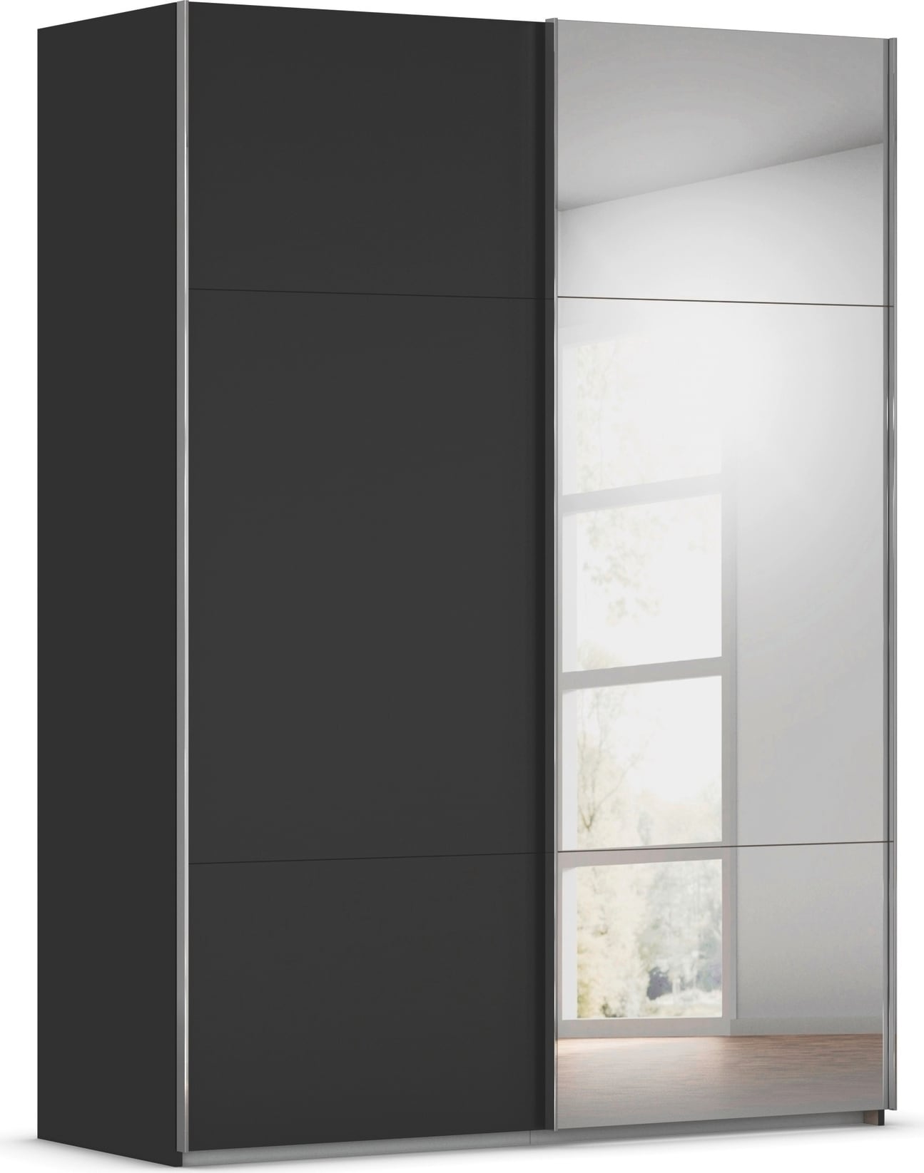 rauch Schwebetürenschrank "Kleiderschrank Schrank Garderobe Schlafzimmerschrank CONTIDO" 3 verschiedene Ausstattungen BASIC/CLASSIC/PREMIUM (inkl. SOFT-CLOSE), aus hochwertigem Material in 6 Breiten 2 Griff-Farben MADE IN GERMANY