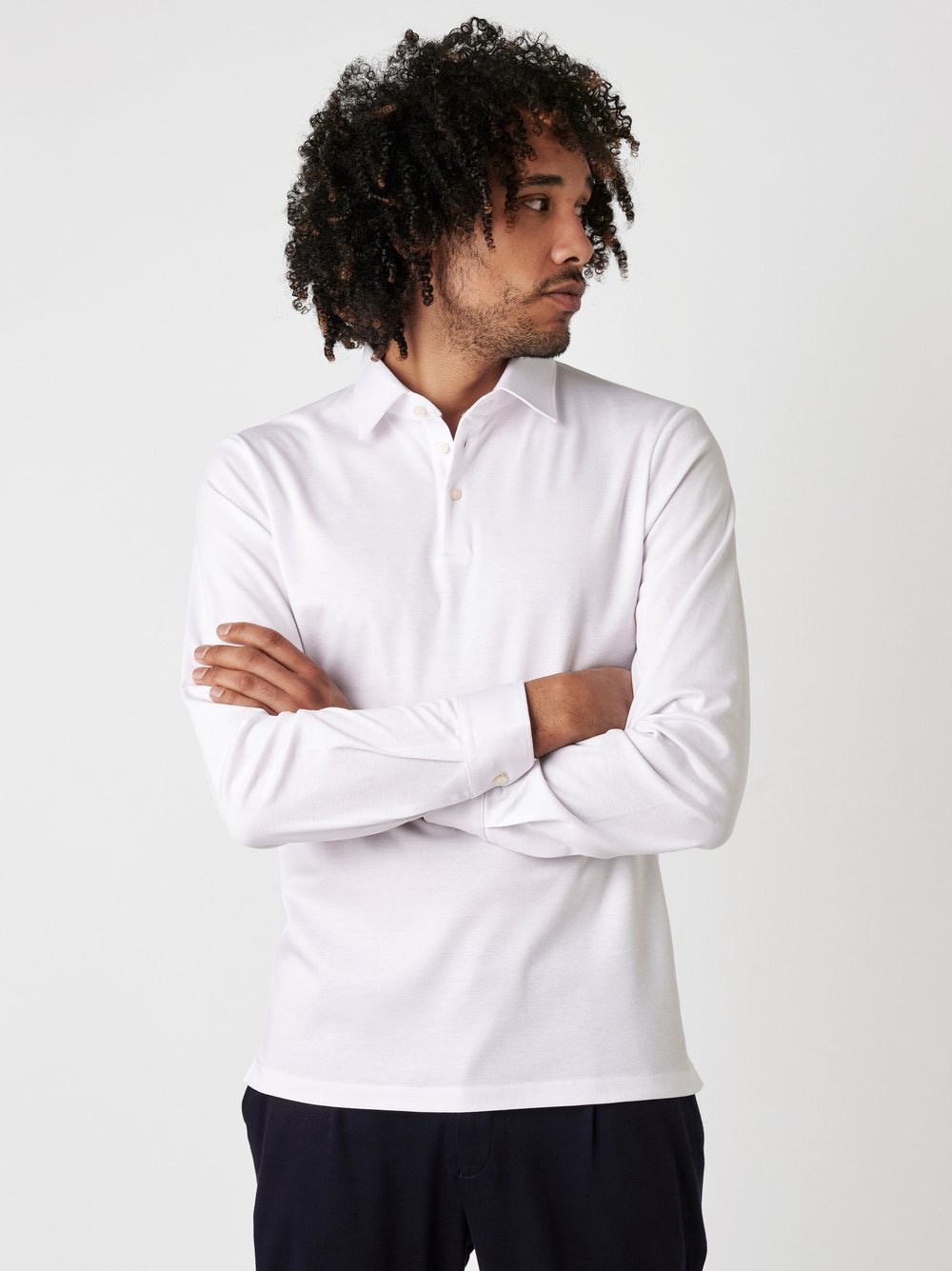 DESOTO Langarm-Poloshirt "Essential Polo Kent 1/1", Mit Rundhalsausschnitt günstig online kaufen