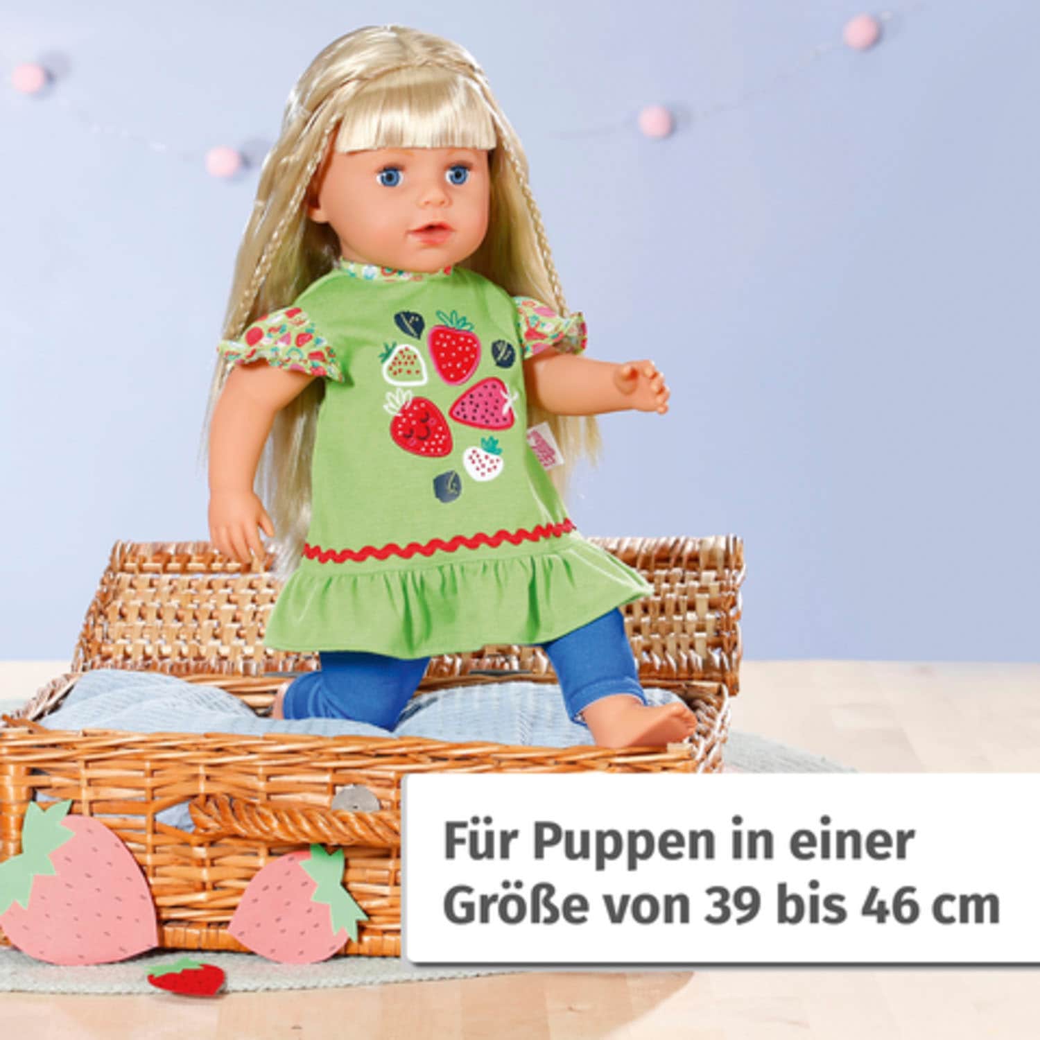 Zapf Creation® Puppenkleidung »Dolly Moda, Erdbeeren Outfit 43 cm«