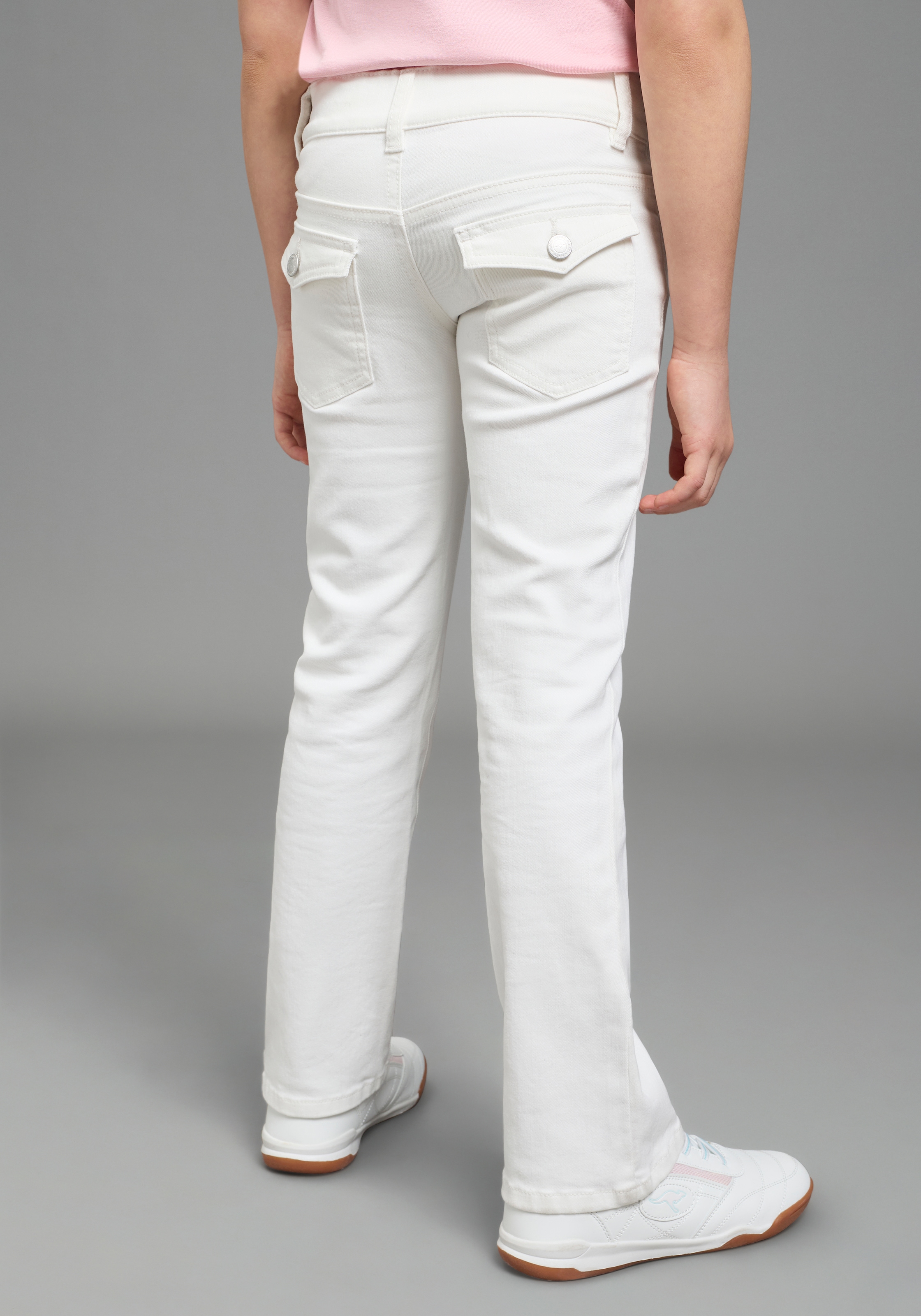 KangaROOS Stretch-Jeans »Kangaroos Jeans flared, leicht ausgestellt« ausgestelltes Bein, für Mädchen, aus elastischem Twill-Material
