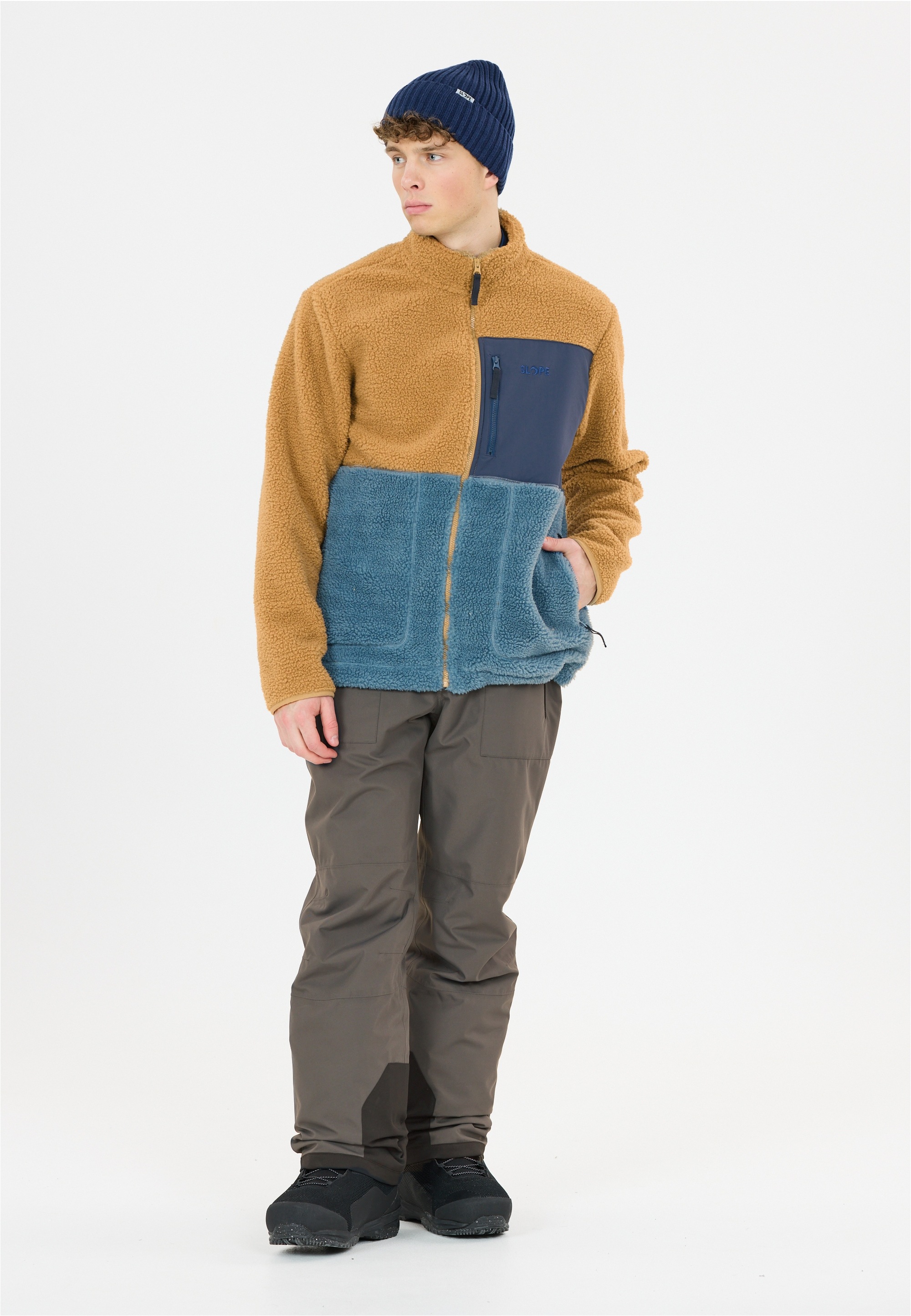 SLOPE Fleecejacke »Katau« aus angenehm weichem Teddy-Material