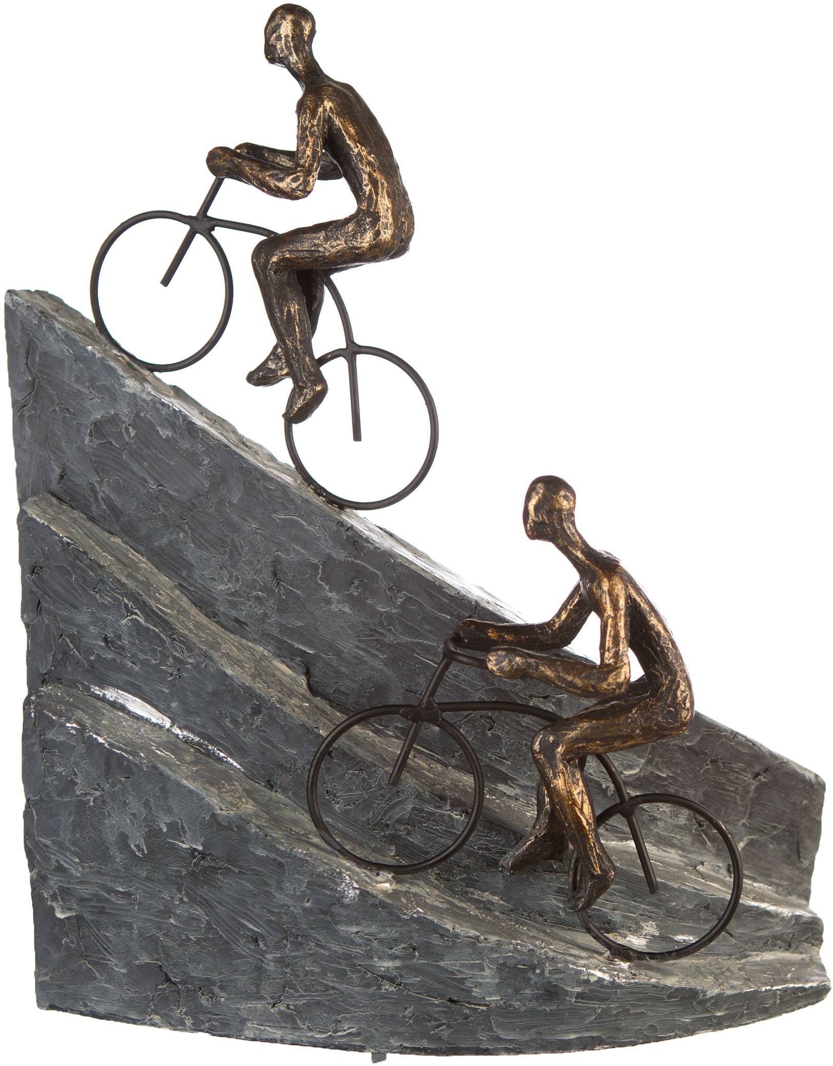 Casablanca by Gilde Dekofigur »Skulptur Racing, bronzefarben/grau«, bronzefarben/grau, Polyresin