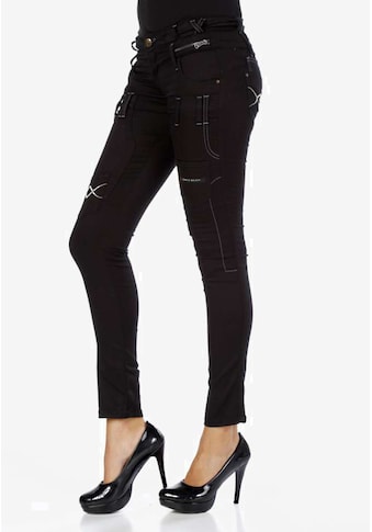 Cipo & Baxx Slim-fit-Jeans, mit doppeltem Bund in Skinny Fit kaufen