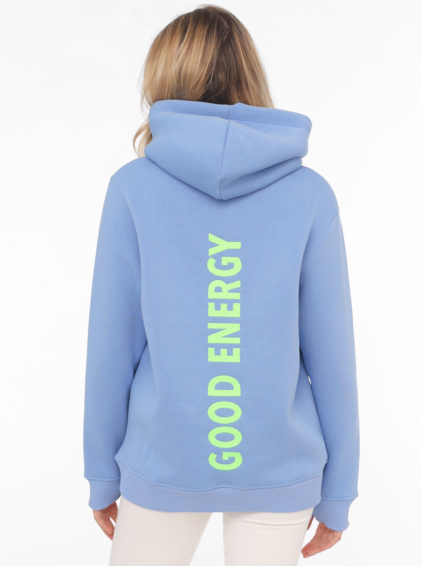 Thumbnail - Zwillingsherz Sweatshirt, gestickter Schriftzug, Kapuze, Langarm, Kängurutasche, Kordelzug