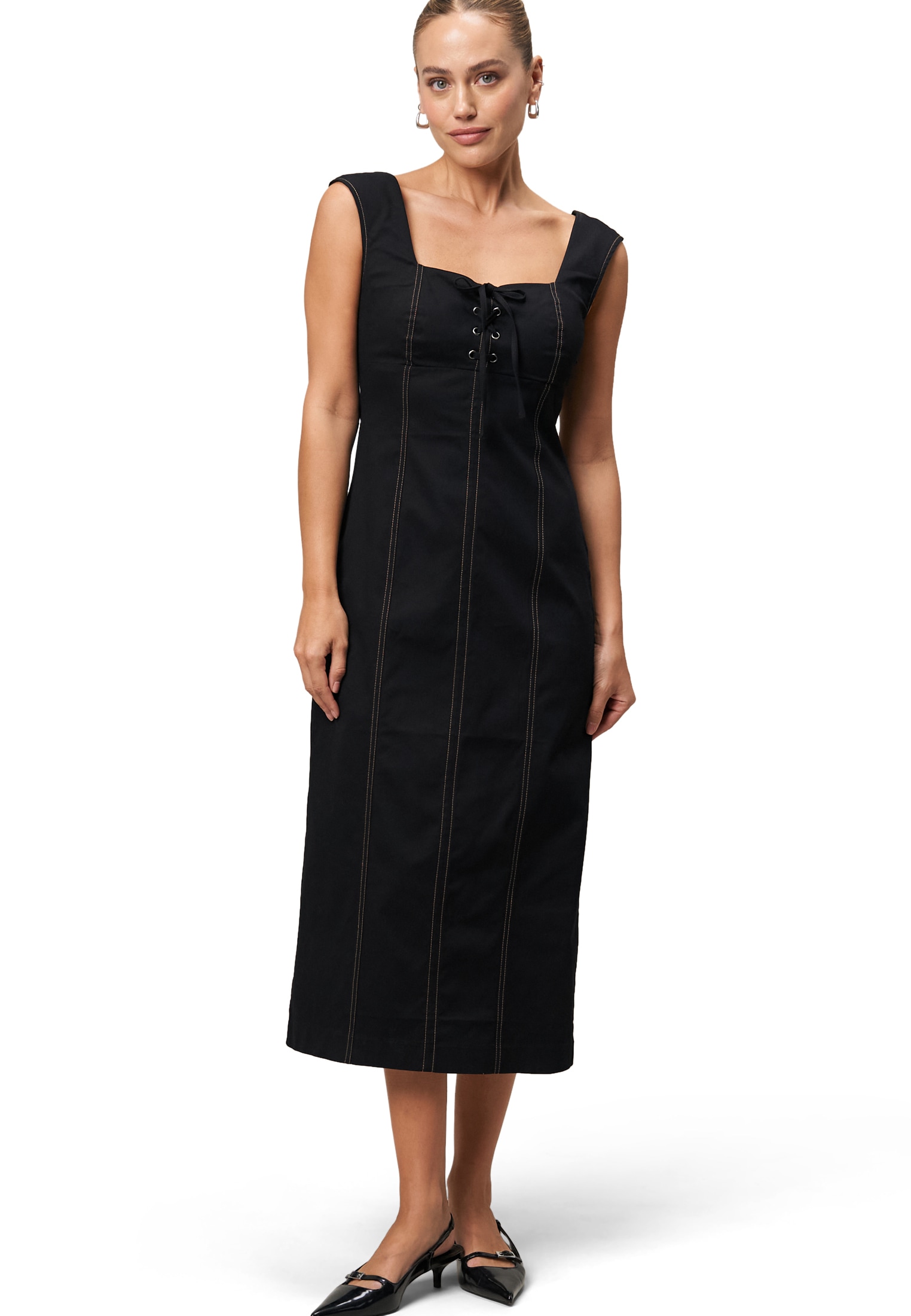 Zero Maxikleid »zero Maxikleid mit Schnürung«, Bindedetail