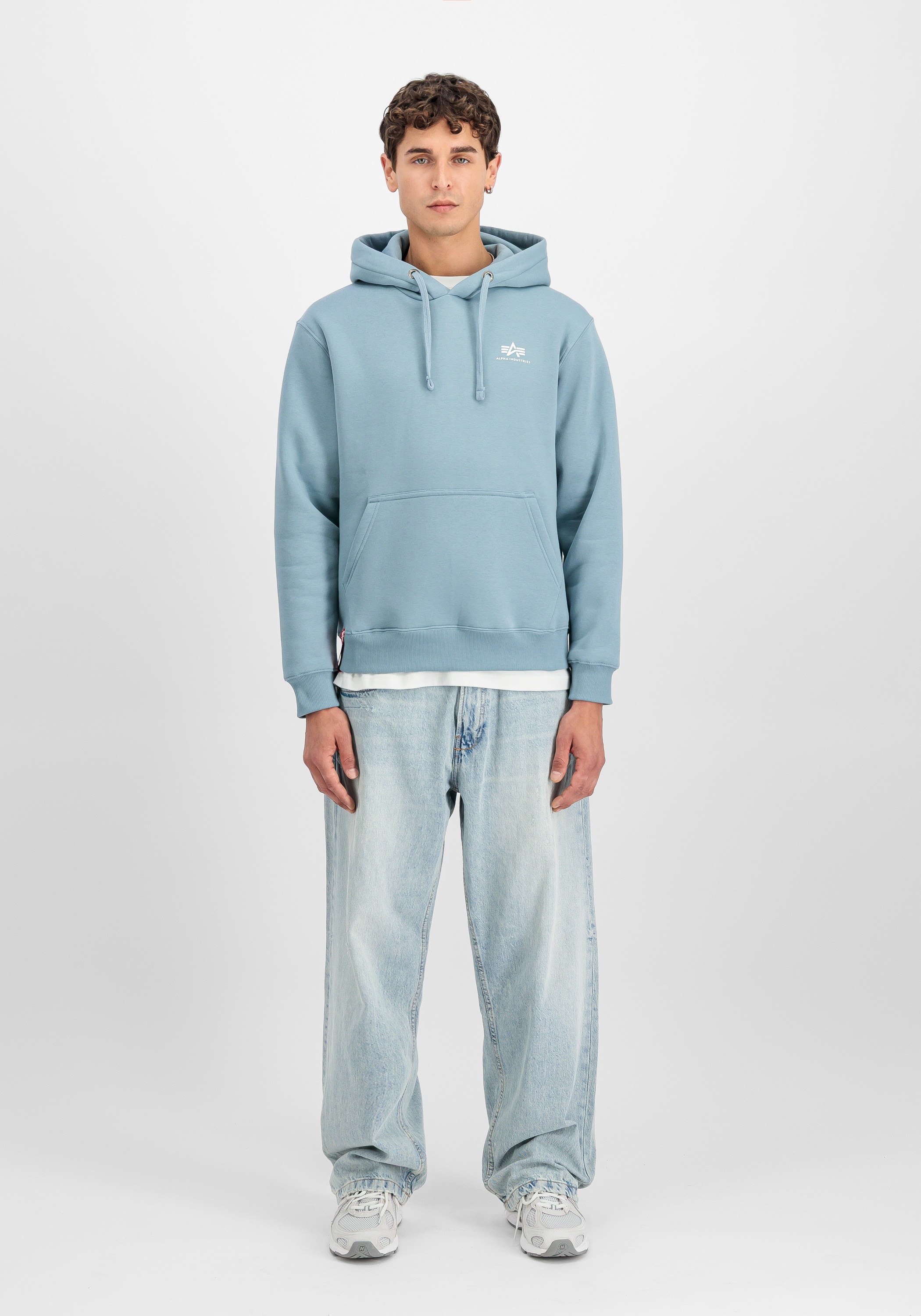 Alpha Industries Sweat à Capuche Basic Small Logo Grey XS Homme 2