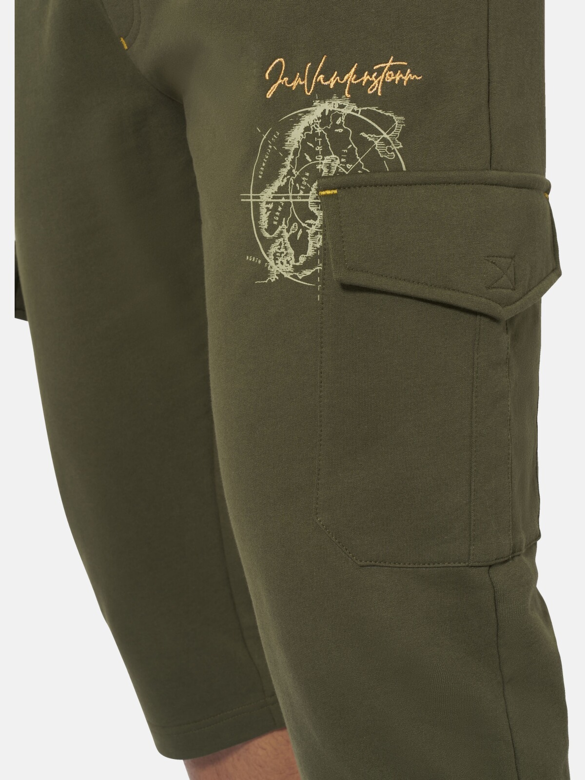 Jogginghose JAN VANDERSTORM "Jogginghose BANDULF", Herren, Gr. 7XL, N-Gr, grün (oliv), Obermaterial: 100% Baumwolle CO., Hosen Jogginghose 3