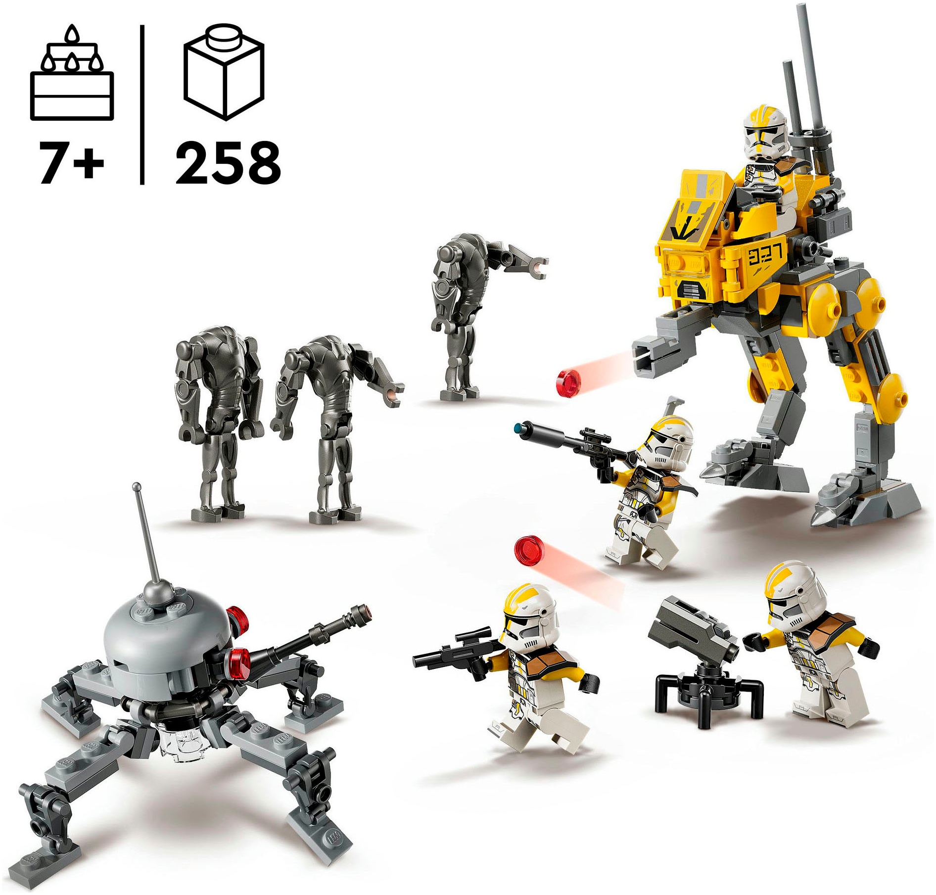 LEGO® Konstruktionsspielsteine »Klonsoldaten des 327. Sternenkorps Battle Pack (75431)«, (258 St.), LEGO Star Wars™; Made in Europe