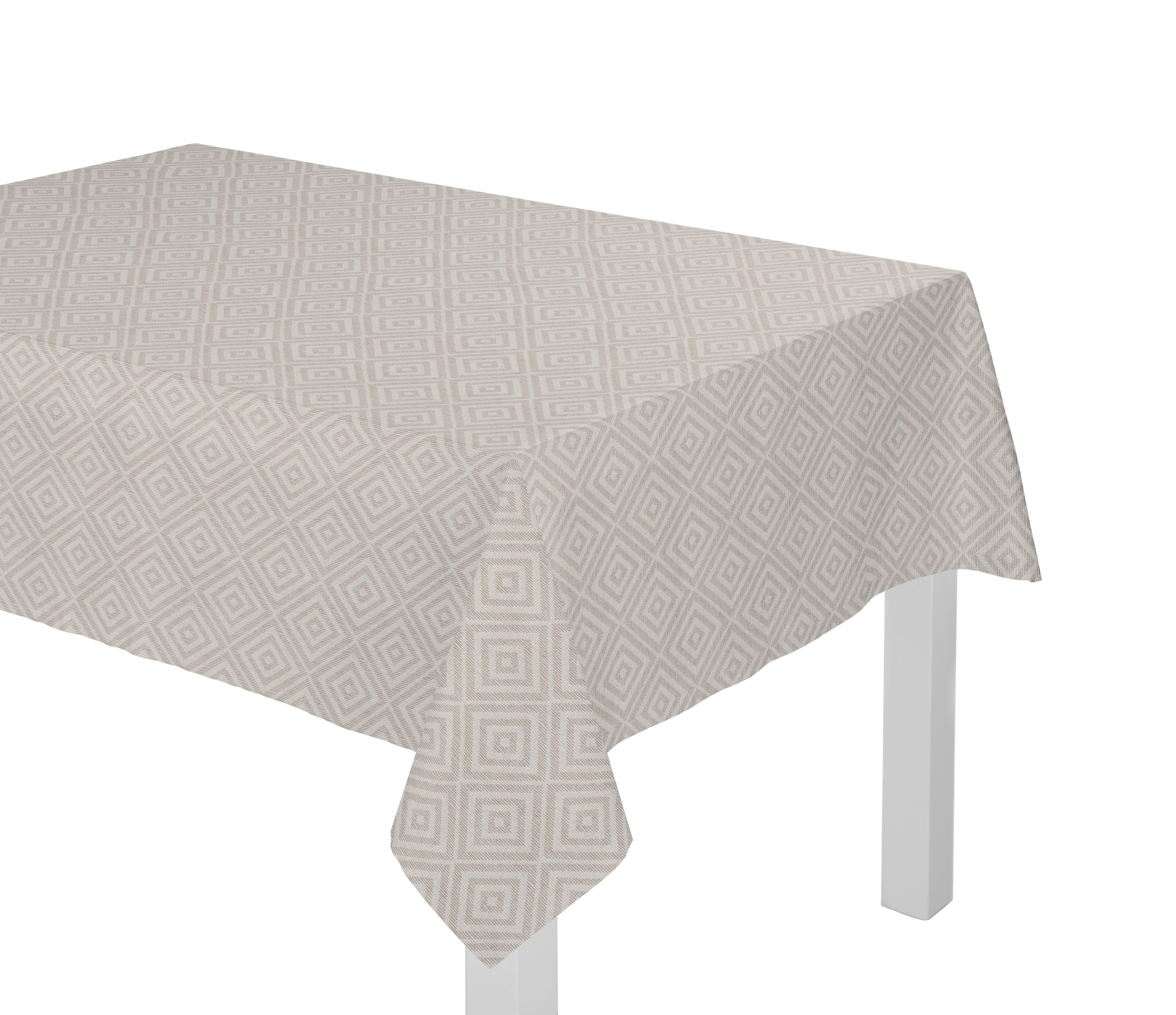 Tischdecke WIRTH, B:220cm L:130cm, braun, Baumwolle, Polyester, Tischdecken, "Telfort"