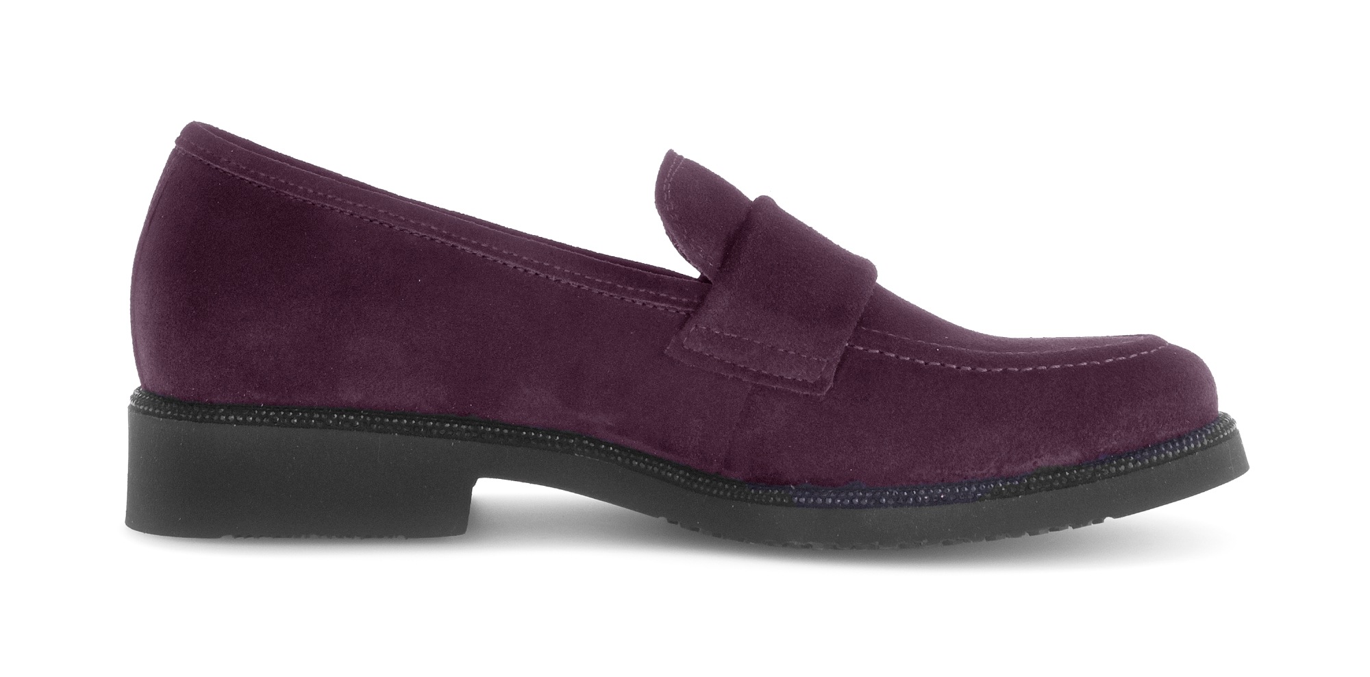 Gabor Loafer, Blockabsatz, Sipper, Businessschuh mit Schucksteinen am Sohlenrand