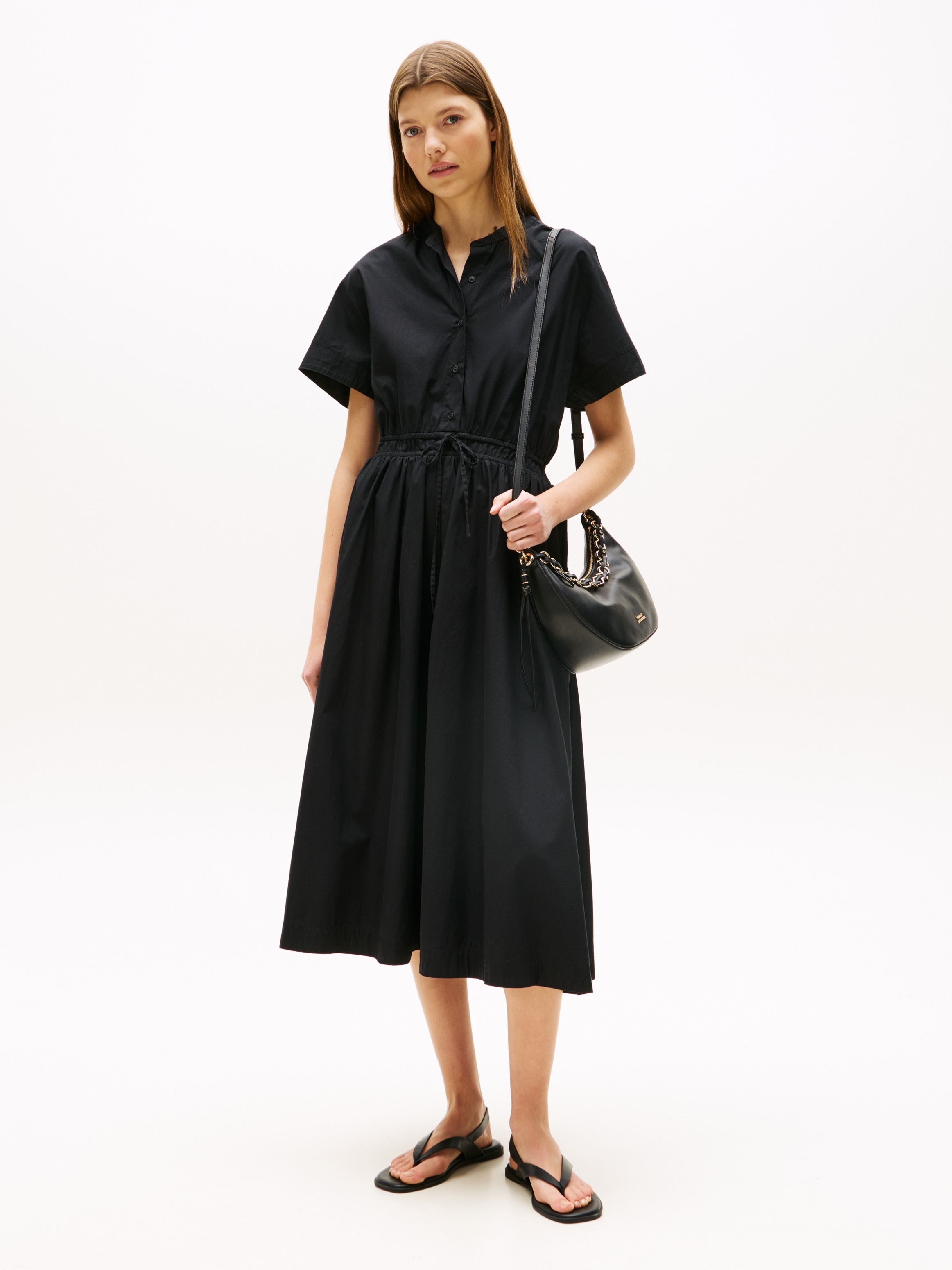 Tommy Hilfiger A-Linien-Kleid "SMOCKED CO MIDI S/S DRESS" günstig online kaufen