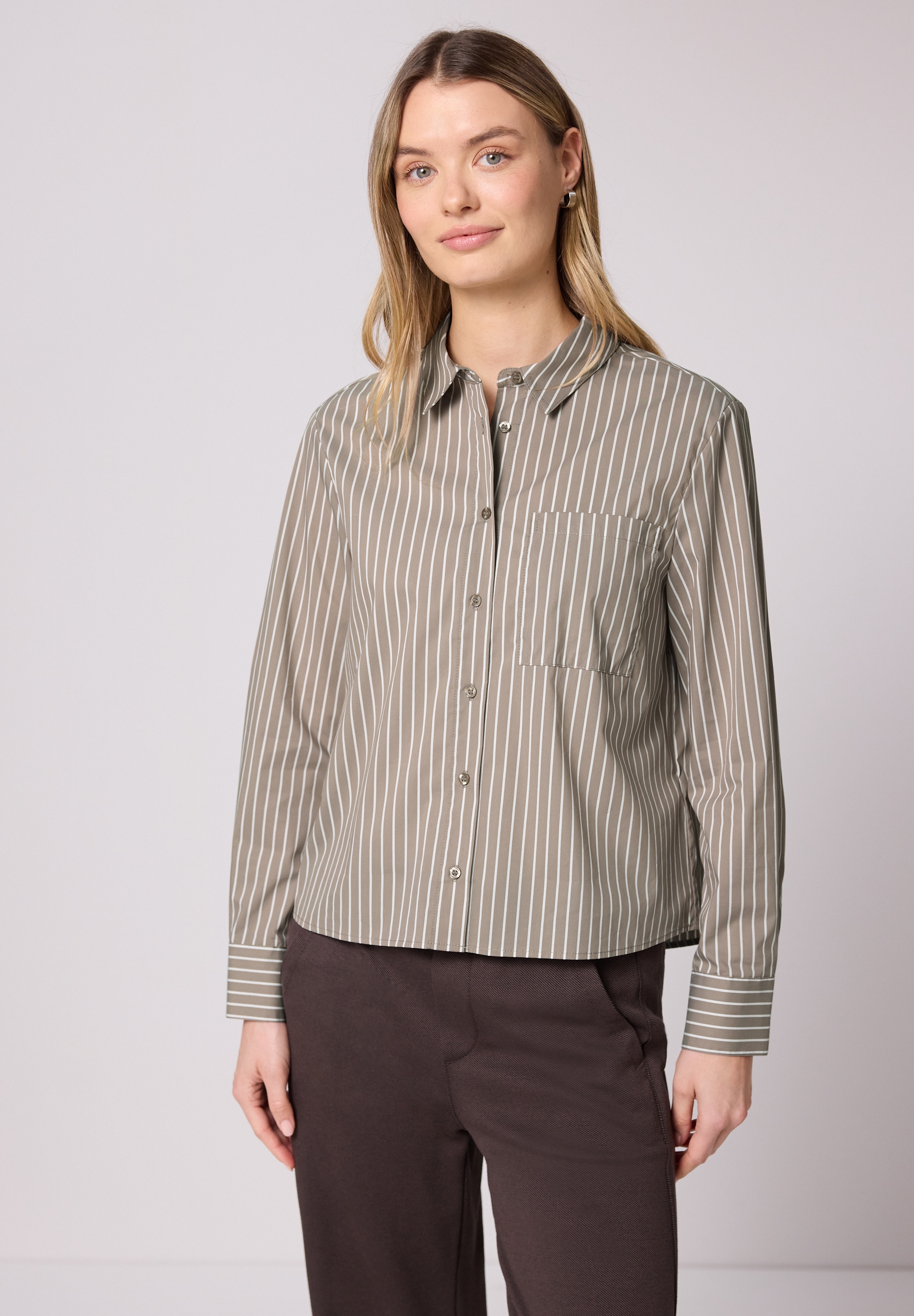 STREET ONE Langarmbluse mit Brusttasche