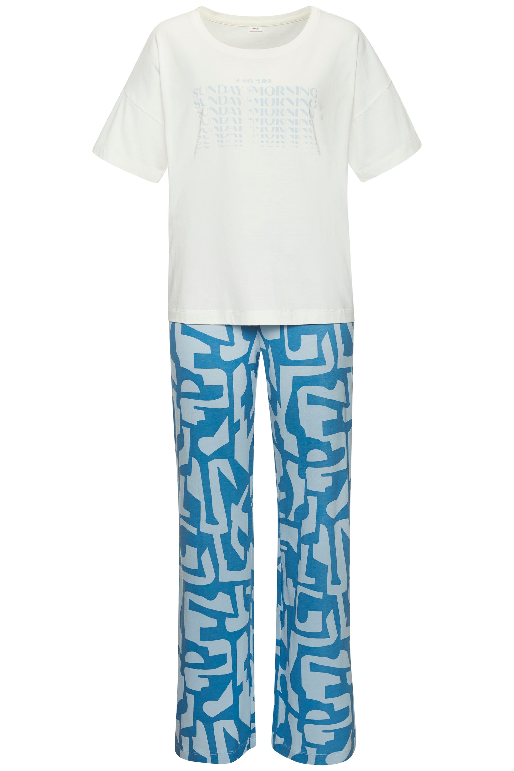 s.Oliver Pyjama 2 Stk. tlg., mit grafischem Print günstig online kaufen