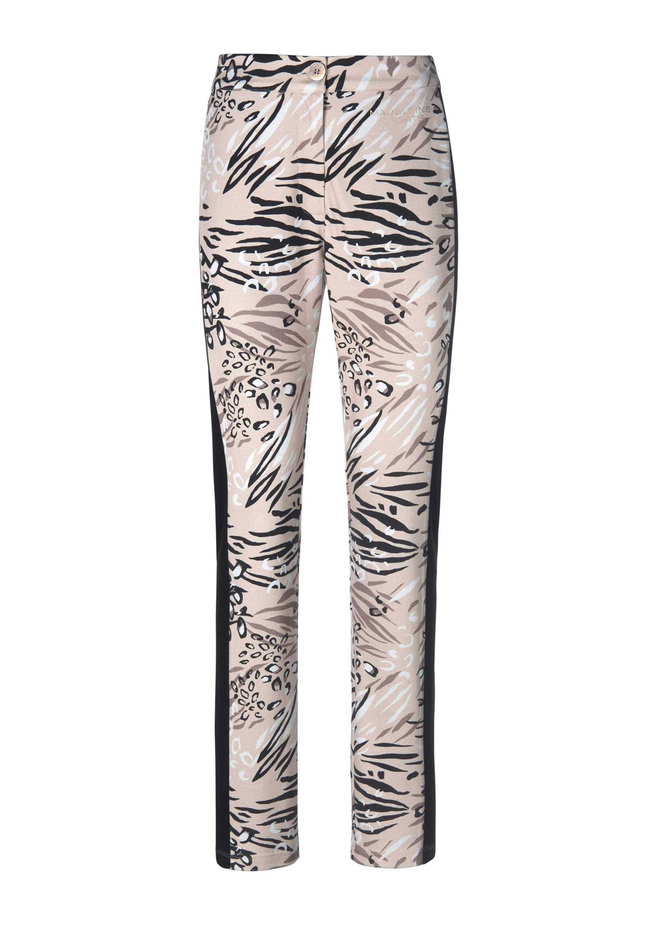 MADELEINE Stoffhose "Hose Slimline-Hose mit abstraktem Print und Zierstreif günstig online kaufen
