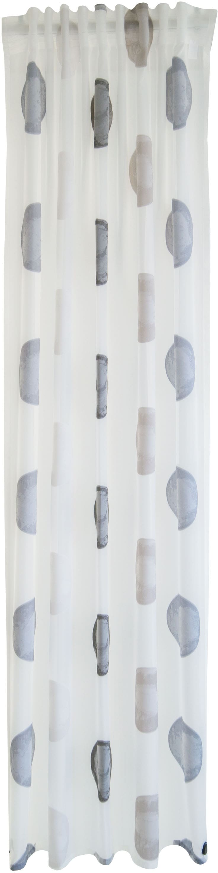 HOMING Vorhang »Kaleo«, (1 St.), Vorhang mit verdeckten Schlaufen Kaleo weiß/grau 140x245cm