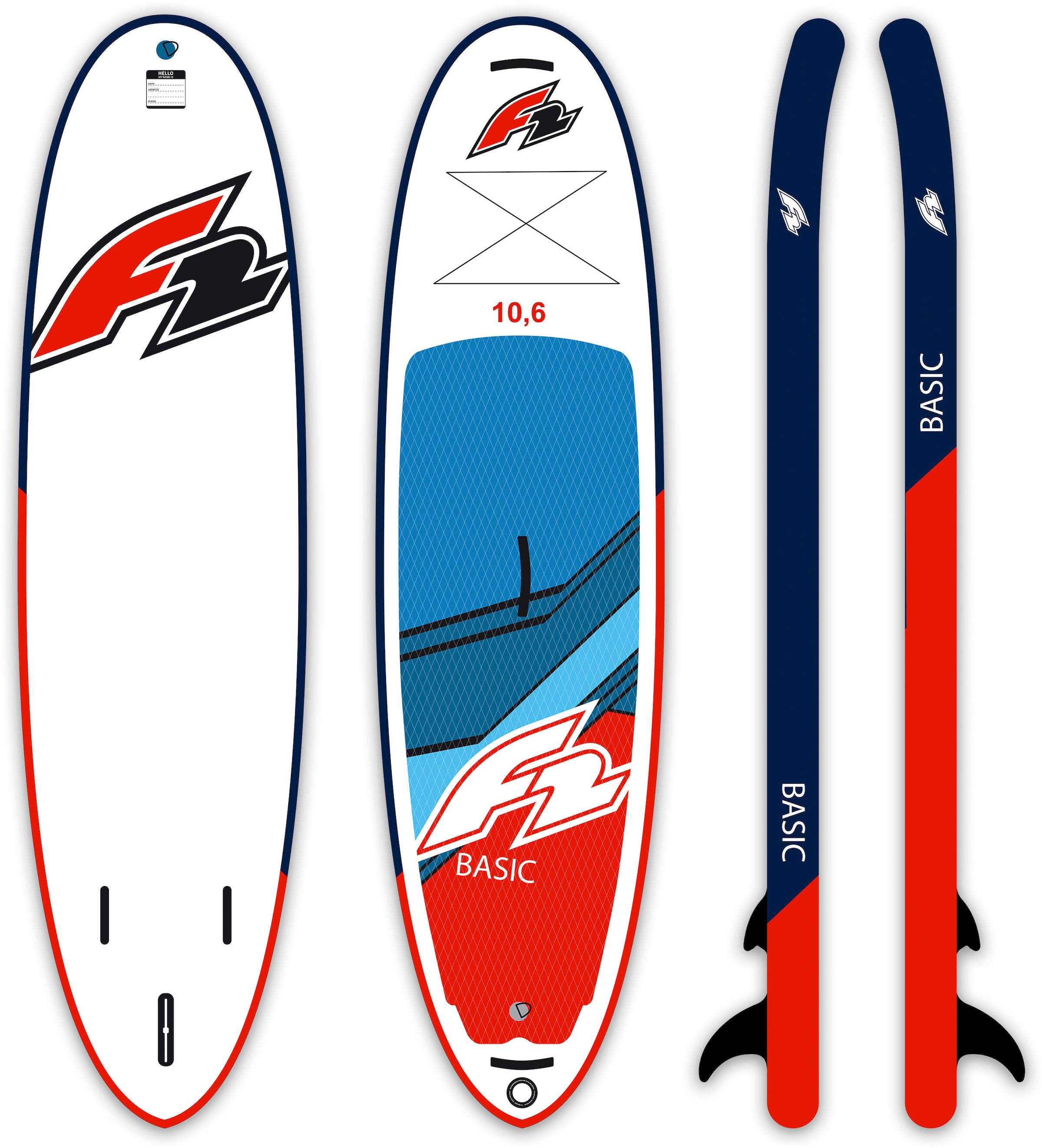 F2 (Set, Sale SUP-Board F2 6 tlg., »Basic 10,6 Roundsail inkl. red«, Rund-/Windsegel) | Im Inflatable