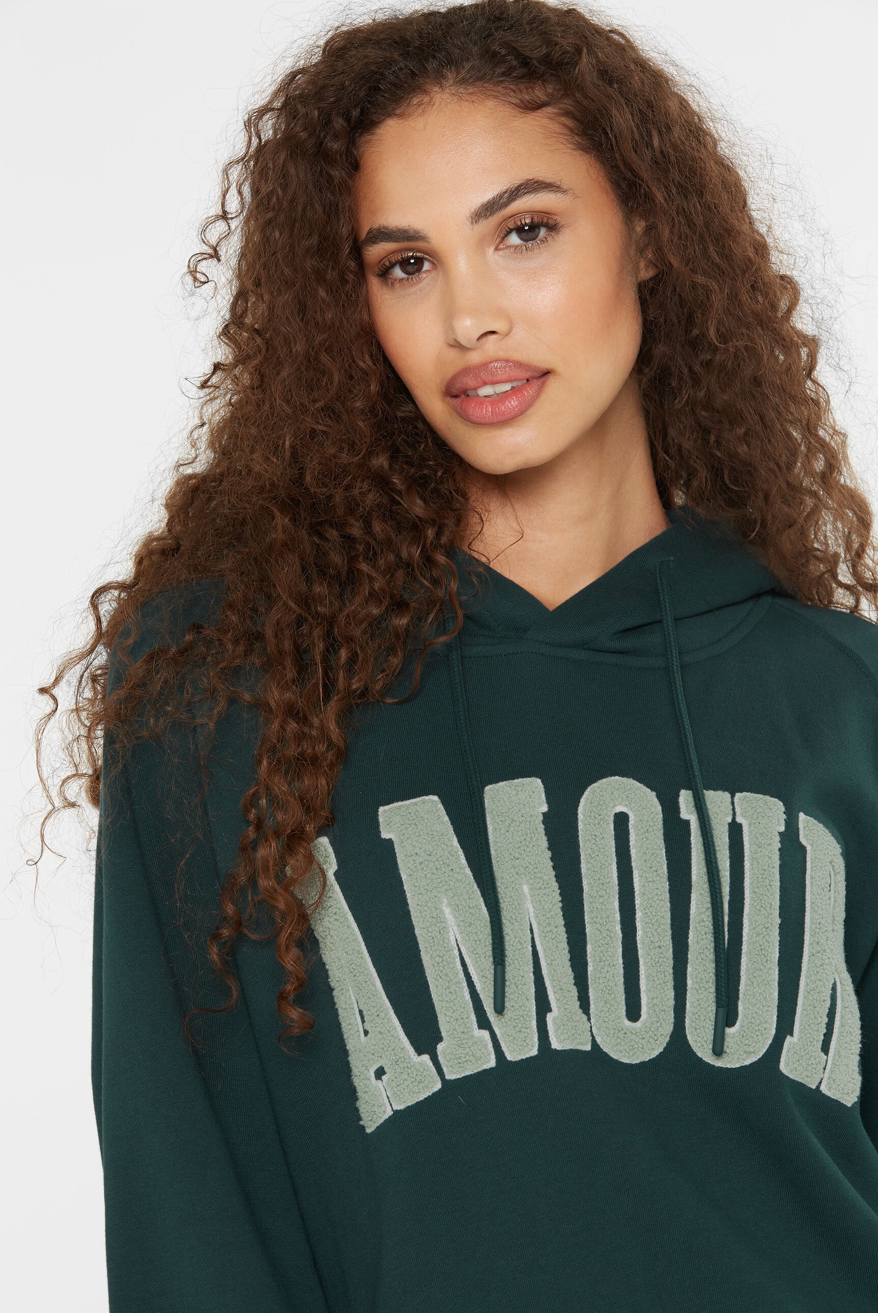 SENSES.THE LABEL Kapuzensweatshirt , mit Frottee Lettern
