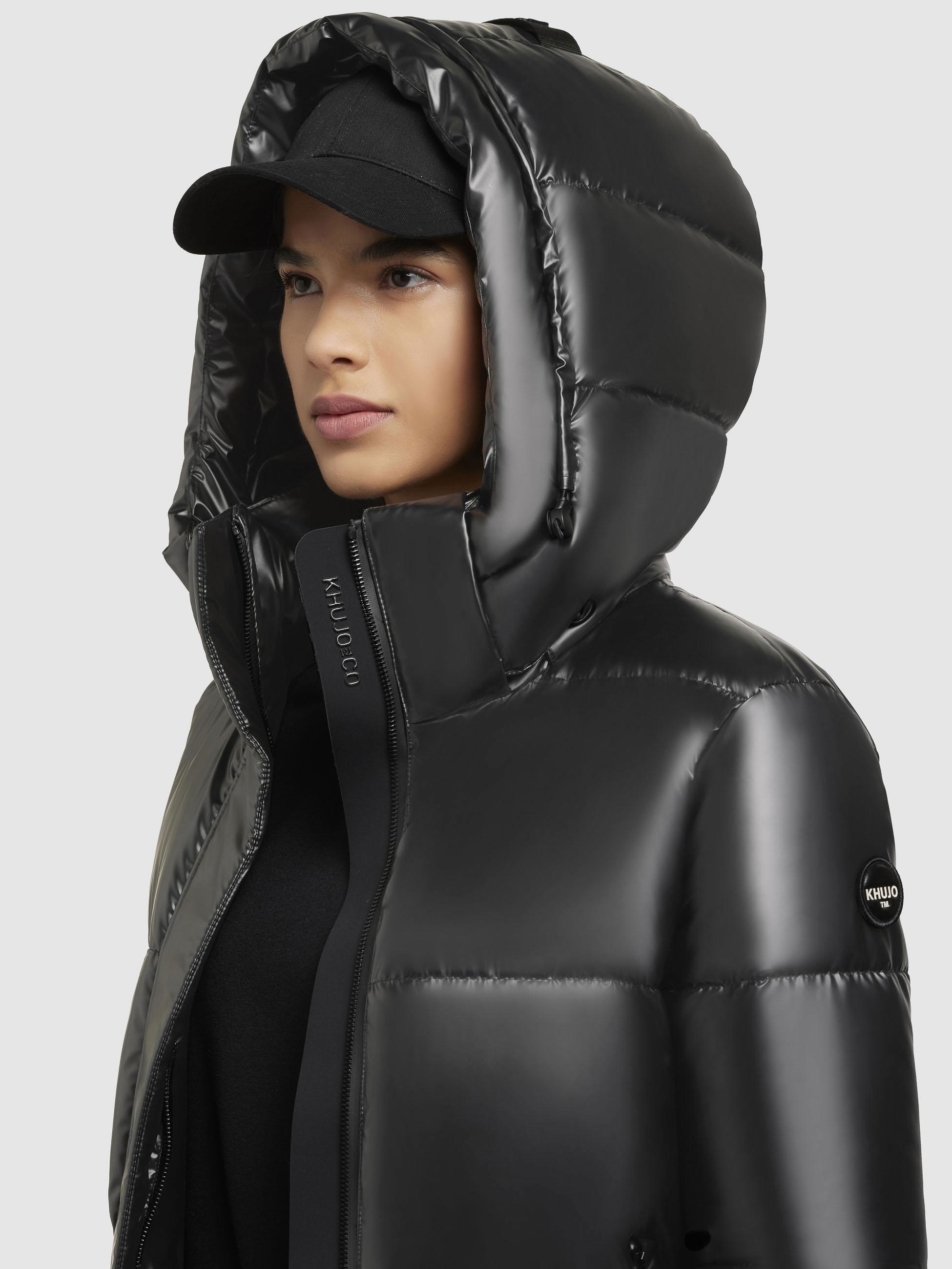 khujo Steppmantel »Haya Shiny-YM«, Wasserdichter gesteppter Damen Winter Kurzmantel