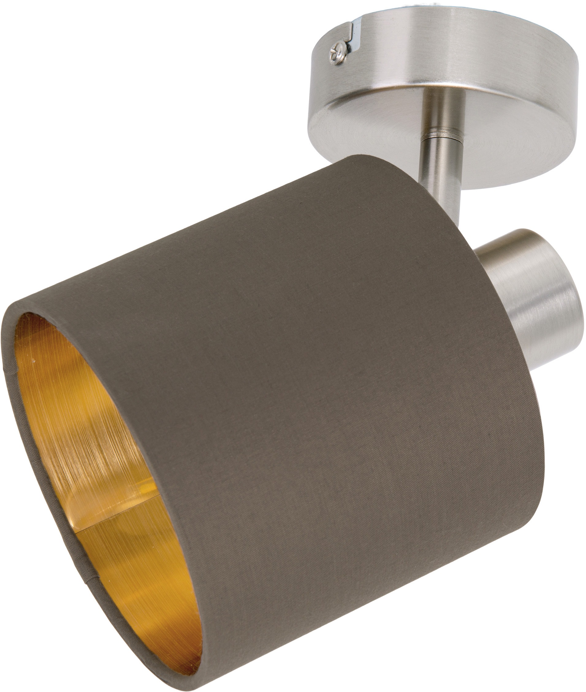 näve Wandleuchte »Maron«, 1 flammig, Leuchtmittel E14 | ohne Leuchtmittel, E14 max. 40W, Leuchtmittel wechselbar, Material: Stahl, Textil