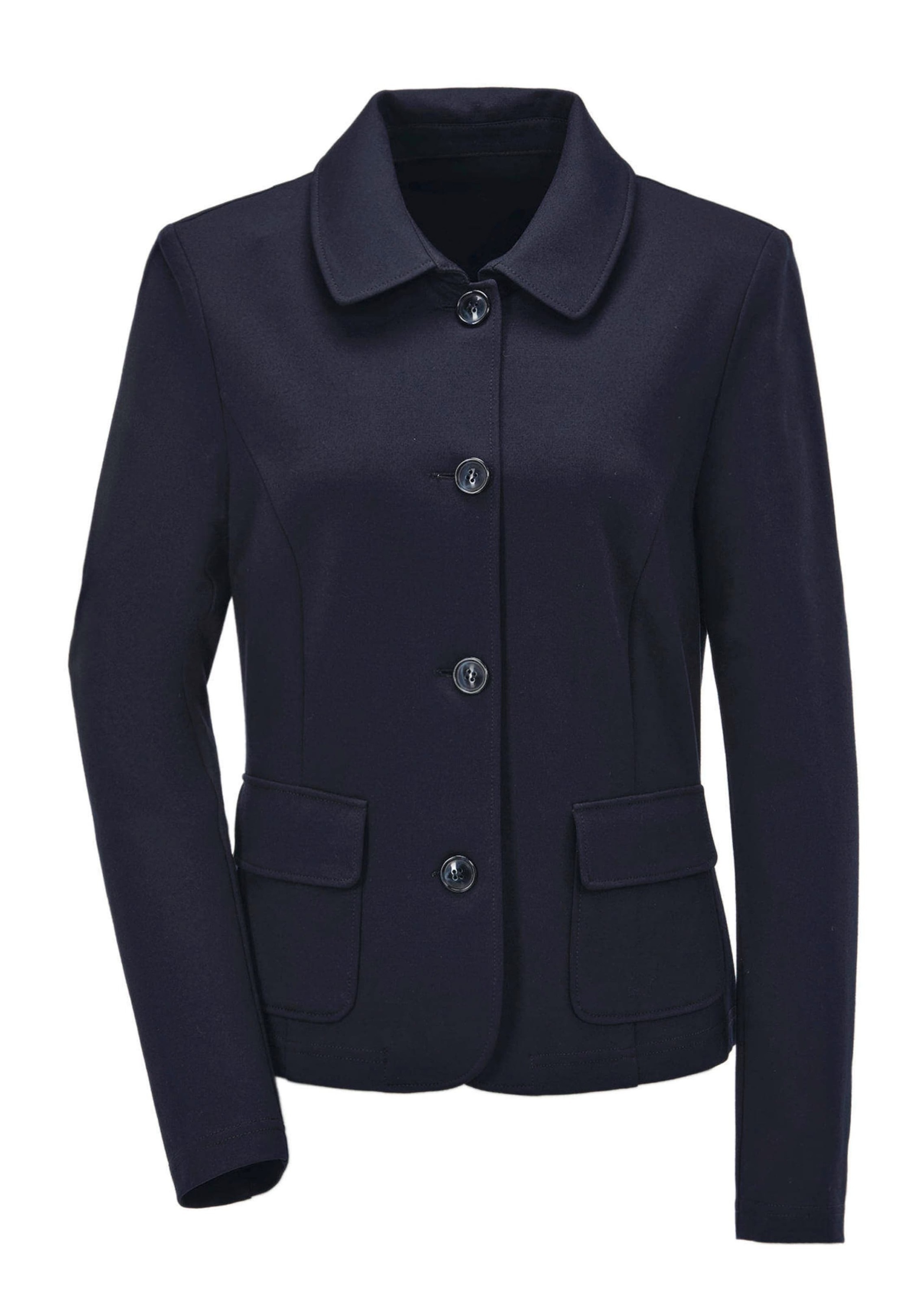 GOLDNER Kurzjacke "Kurzgröße Leichte Jacke mit Stehkragen in blau" günstig online kaufen