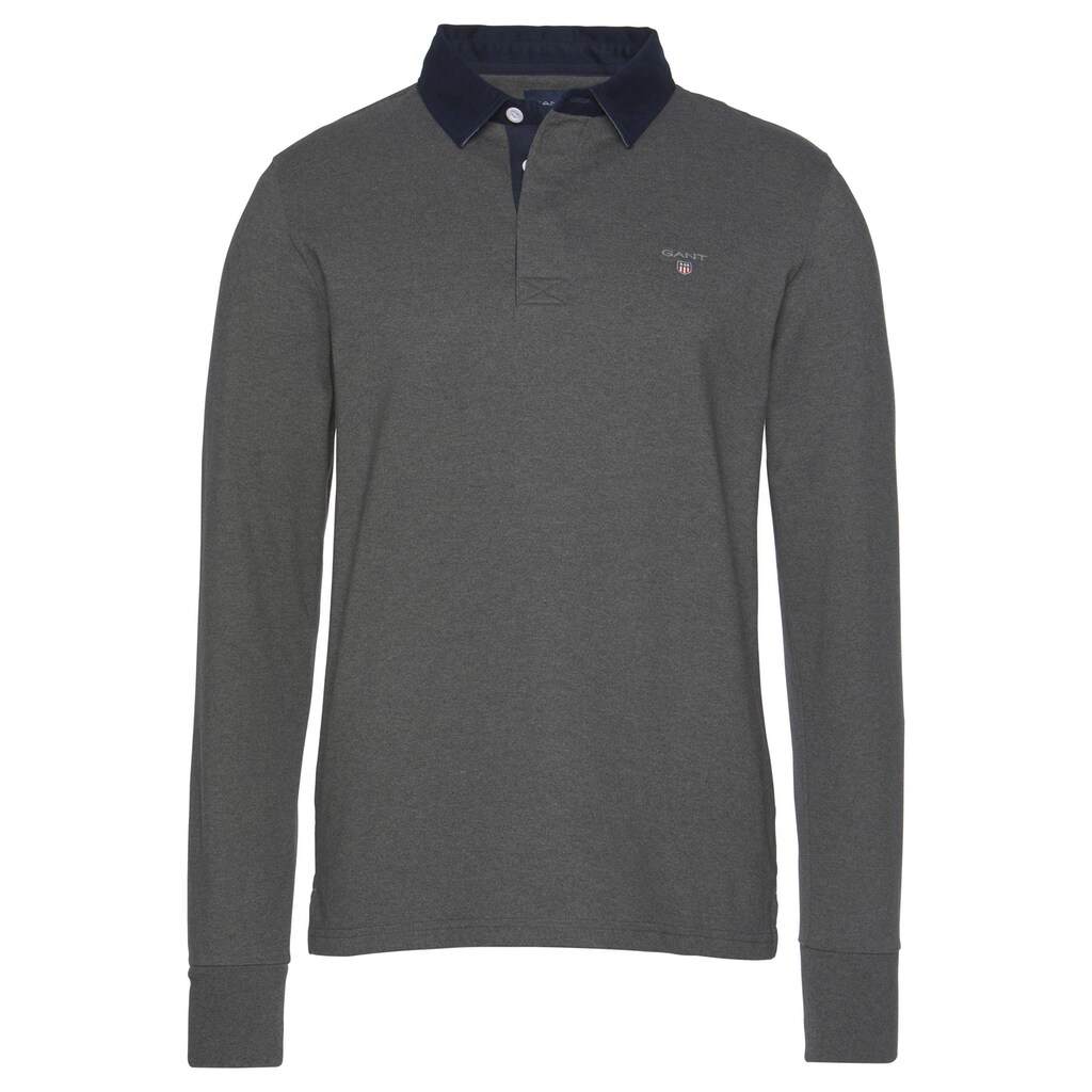 Gant Langarm-Poloshirt, Verdeckte Knopfleiste