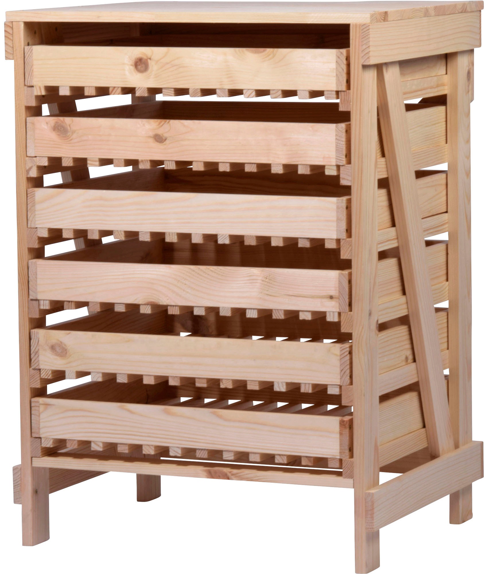 dobar Standregal, Vorratsregal aus Holz mit herausziehbaren Schubladen kaufen