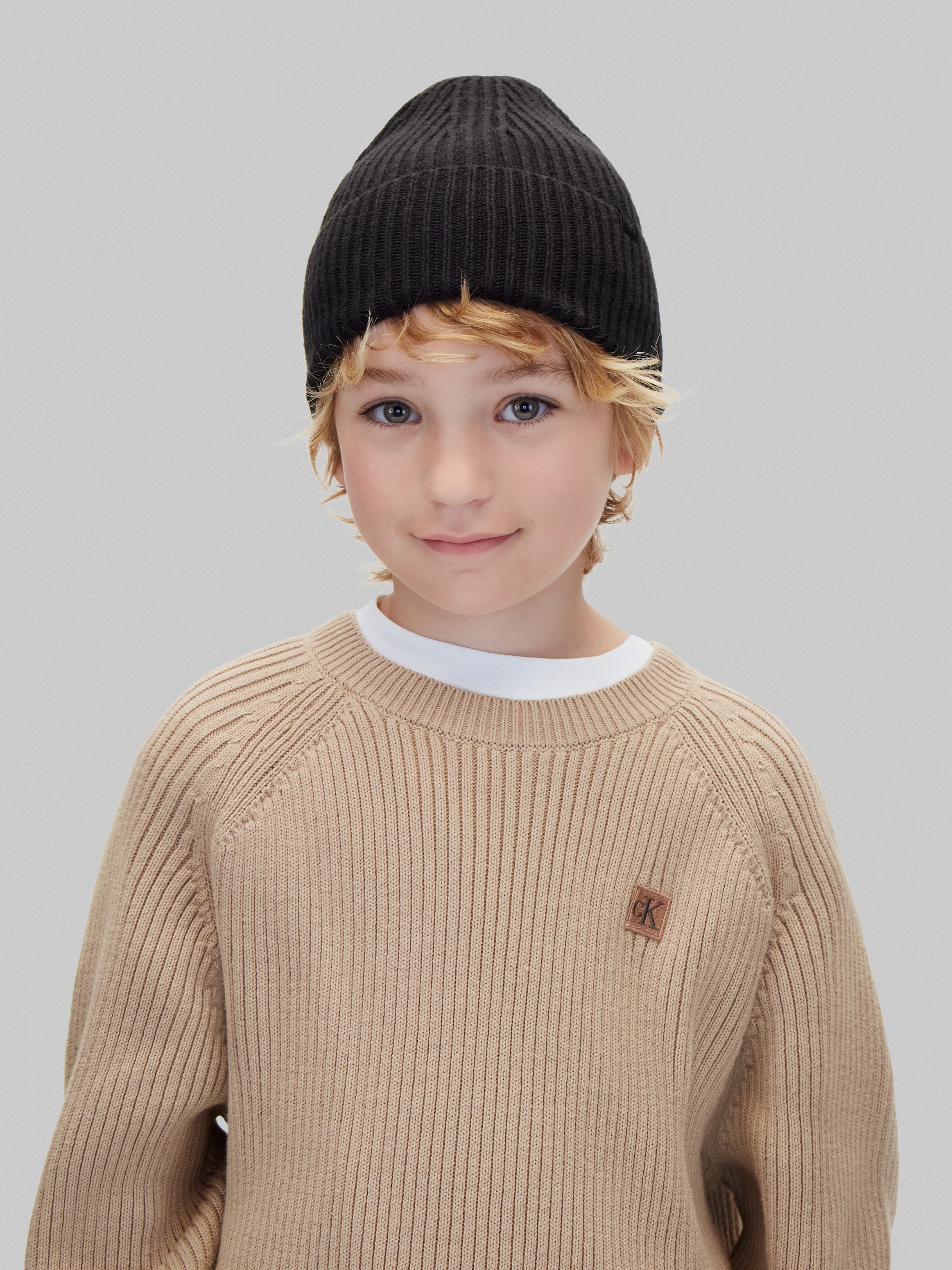 Calvin Klein Jeans Beanie mit Monogramm-Label