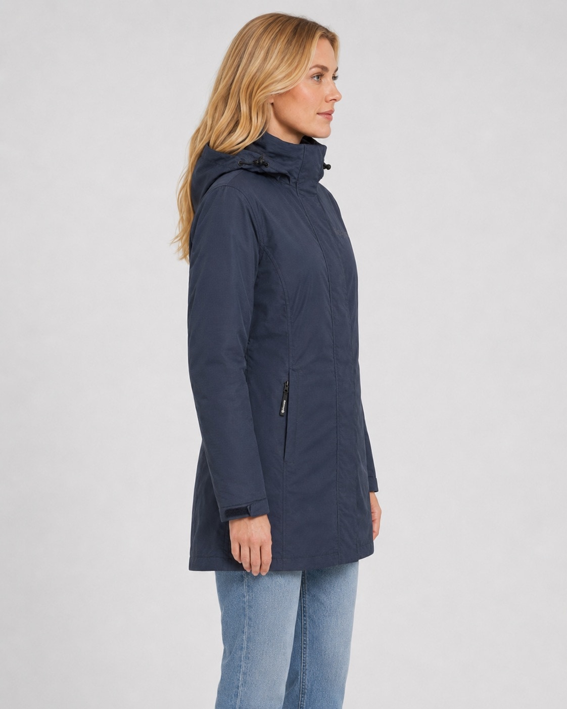 DEPROC Active Outdoorjacke »LAVAL II LONG WOMEN« mit Kapuze auch in Großen Größen erhältlich
