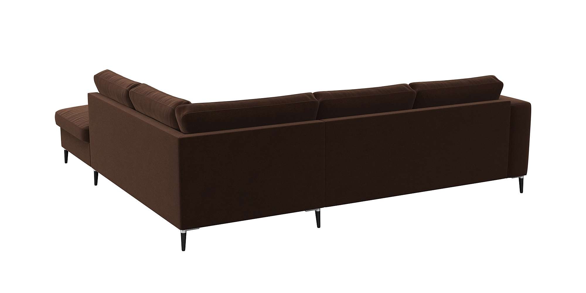 FLEXLUX Ecksofa »Fiore, bequem und komfortabel, zeitlos, OTTOs Choice, L-Form«, breite Armlehnen, Füße Alu/schwarz, B/T 241/225 cm, Kaltschaum im Sitz