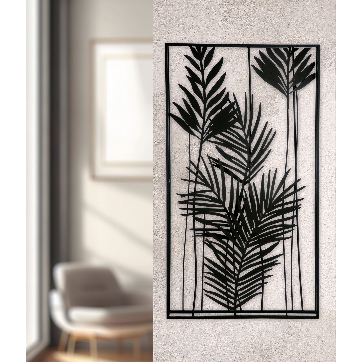 GILDE Wanddekoobjekt »Wandrelief Rankenwoge«