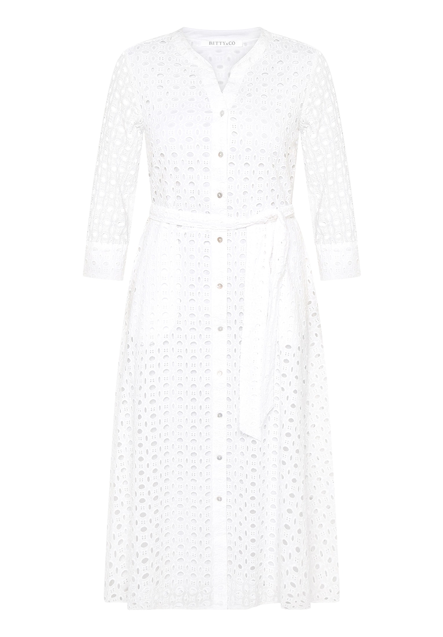 Betty&Co Hemdblusenkleid "Damen mit Bindegürtel" Nahttasche günstig online kaufen