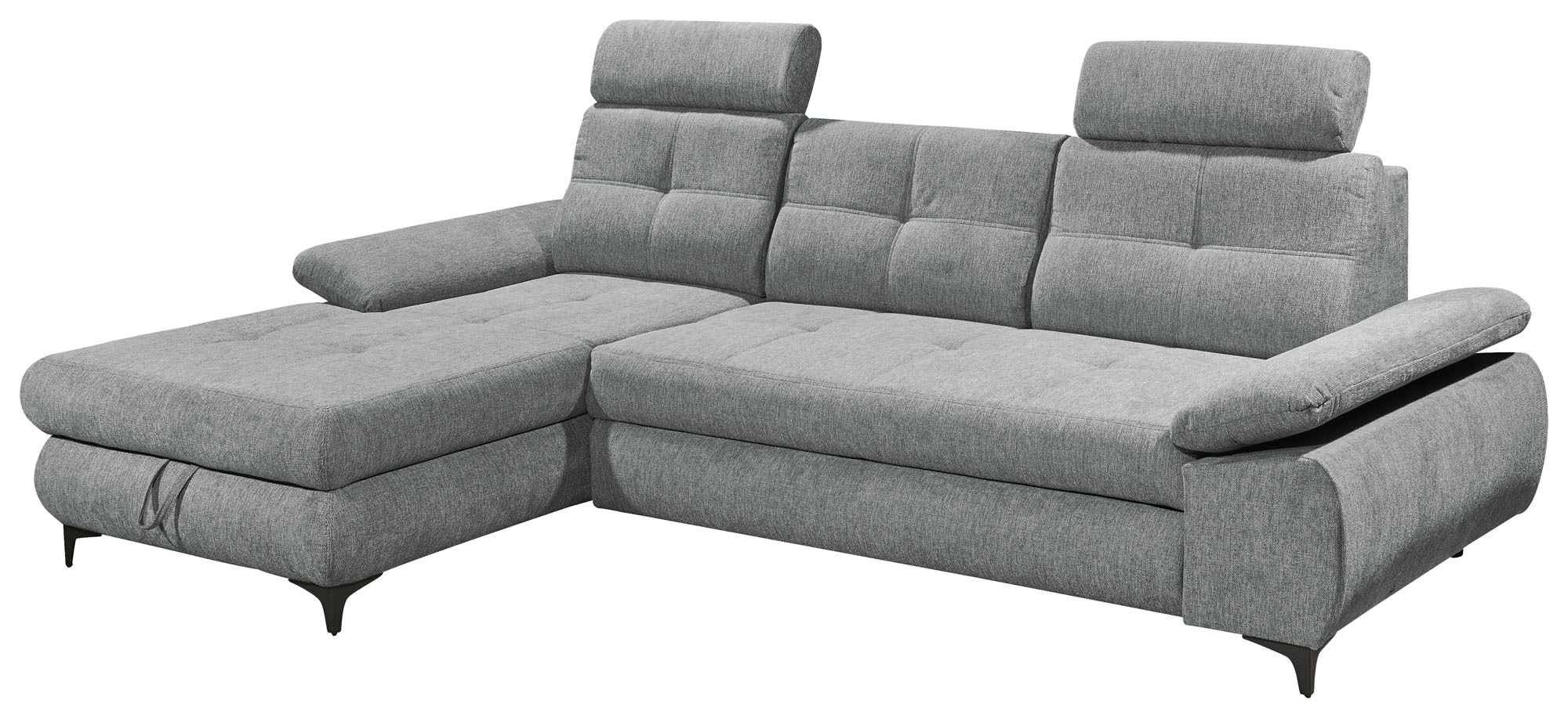 Thumbnail - ED EXCITING DESIGN Ecksofa "Altona L-Form" mit Bettfunktion, Bettkasten, Armteilverstellung & Kopfstützen