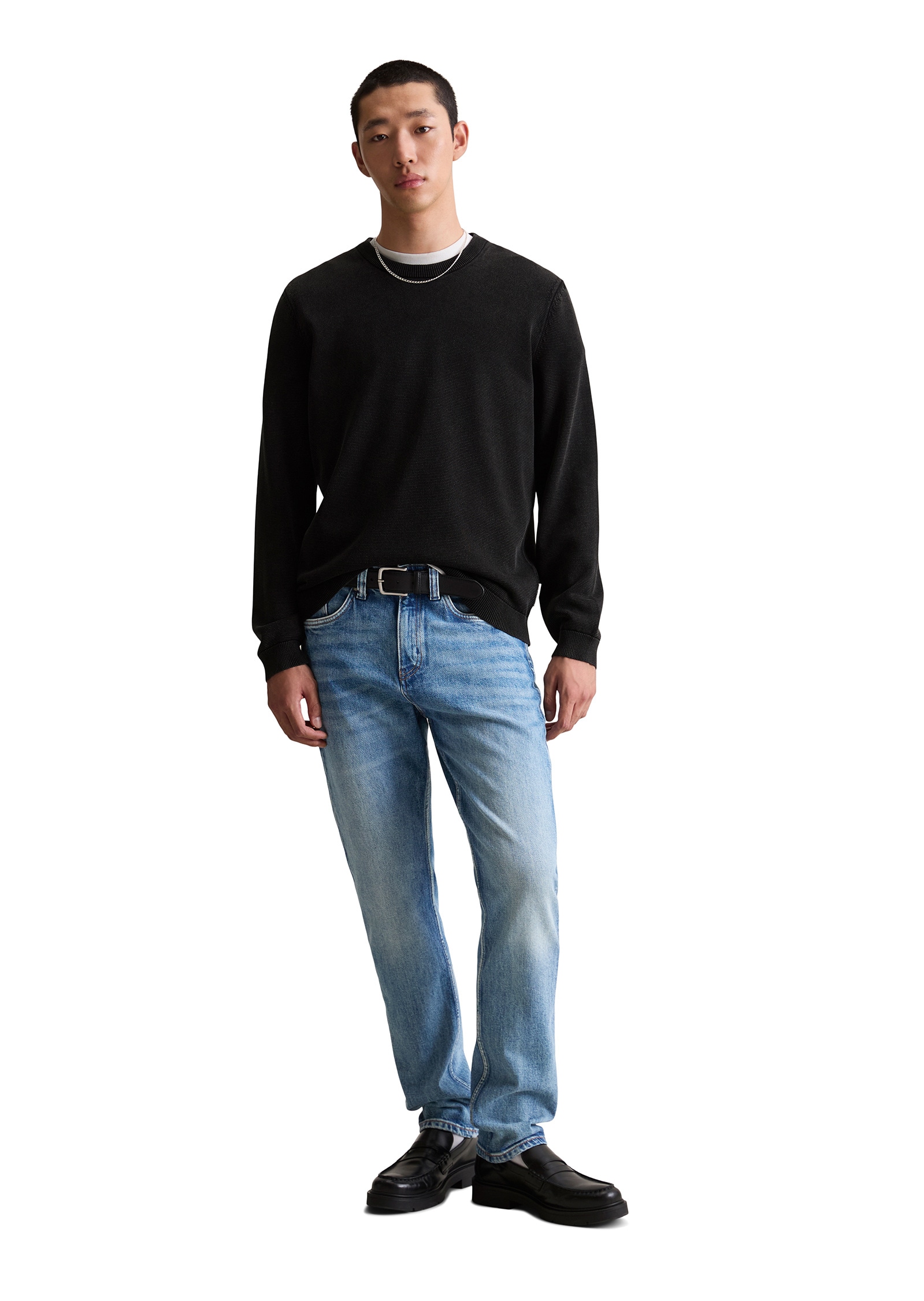 Marc O'Polo DENIM Rundhalspullover »aus reiner Bio-Baumwolle«