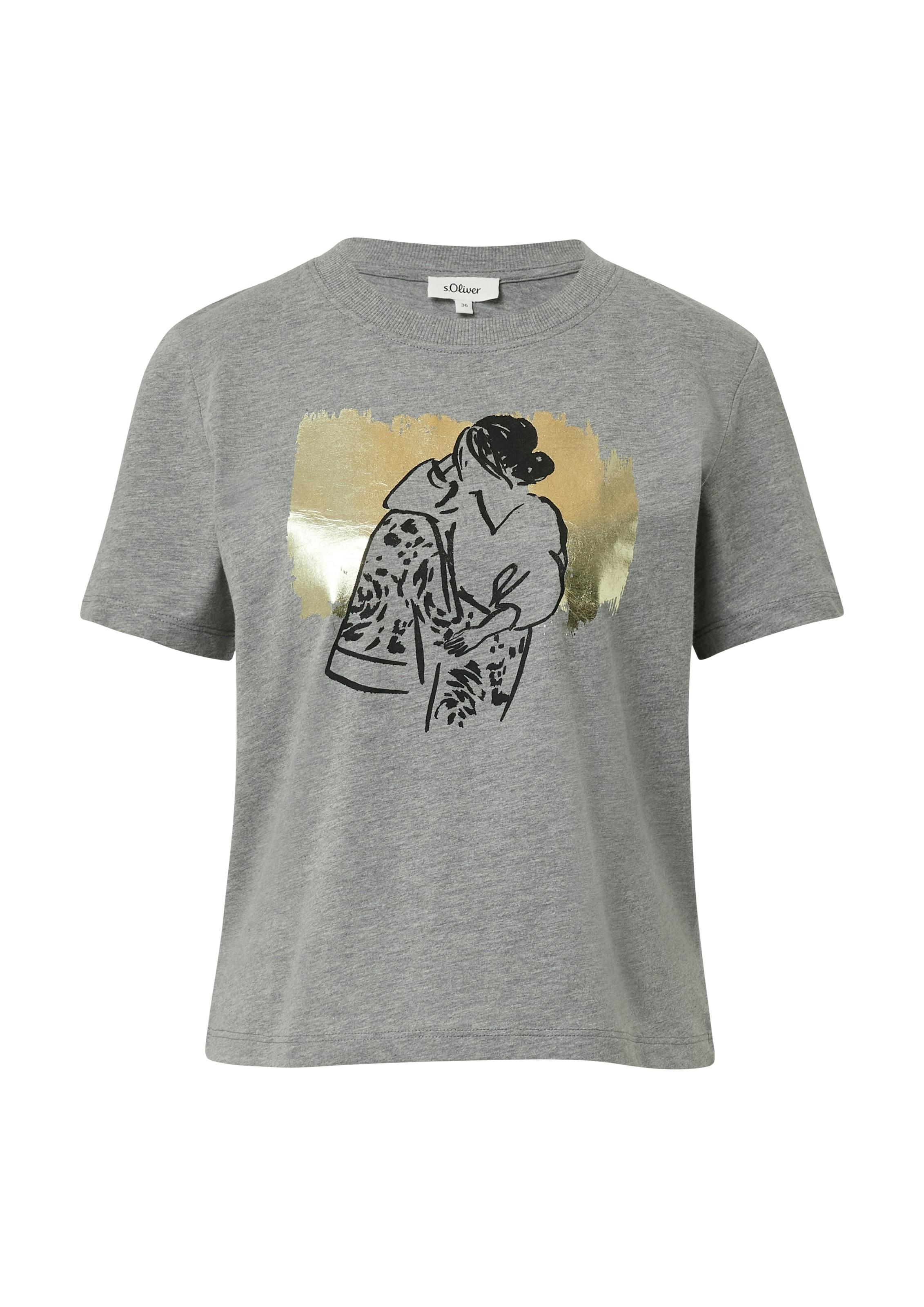 s.Oliver T-Shirt mit Flitzer-Print