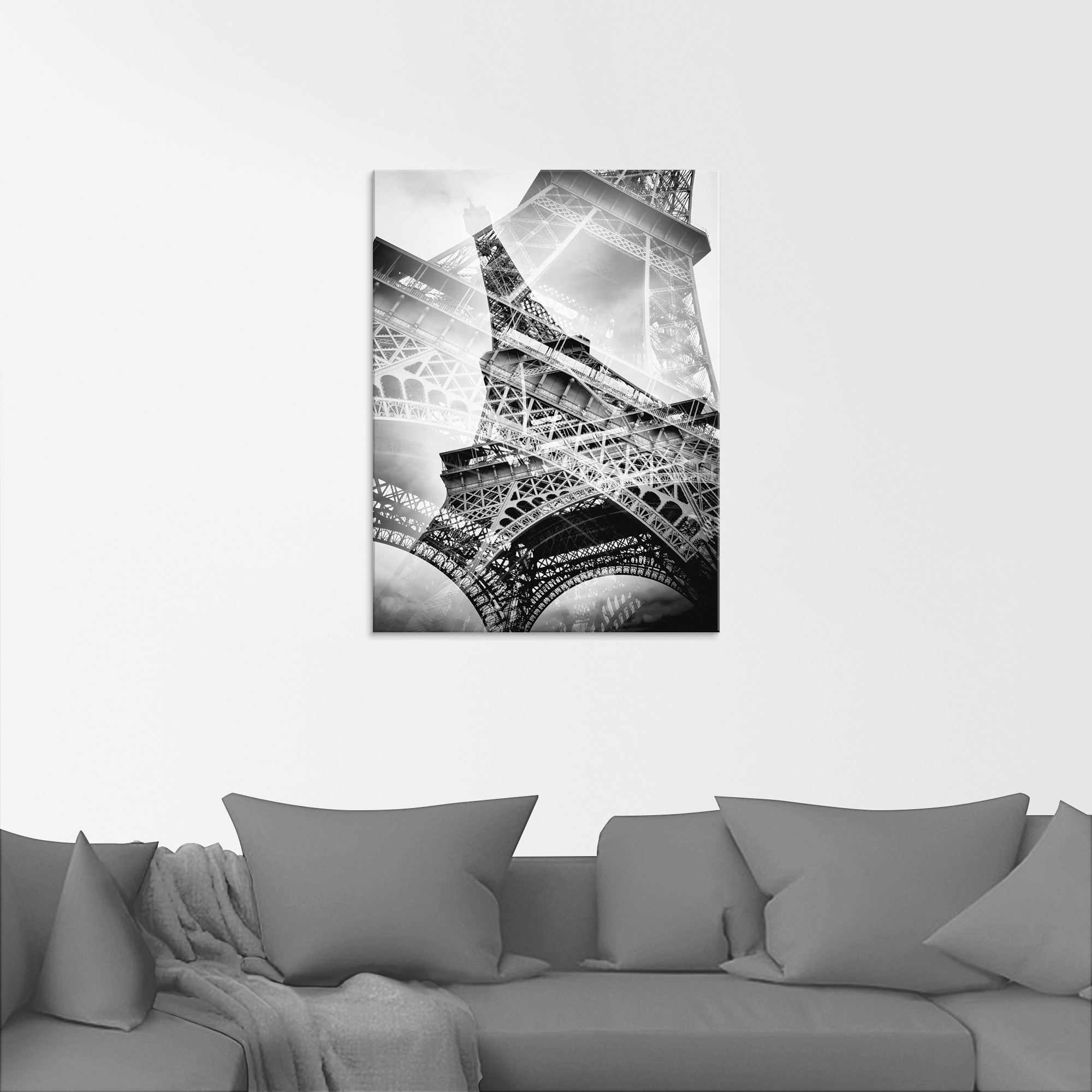 Thumbnail - Artland Glasbild "Der doppelte Eiffelturm", Gebäude, (1 St.), in verschiedenen Größen