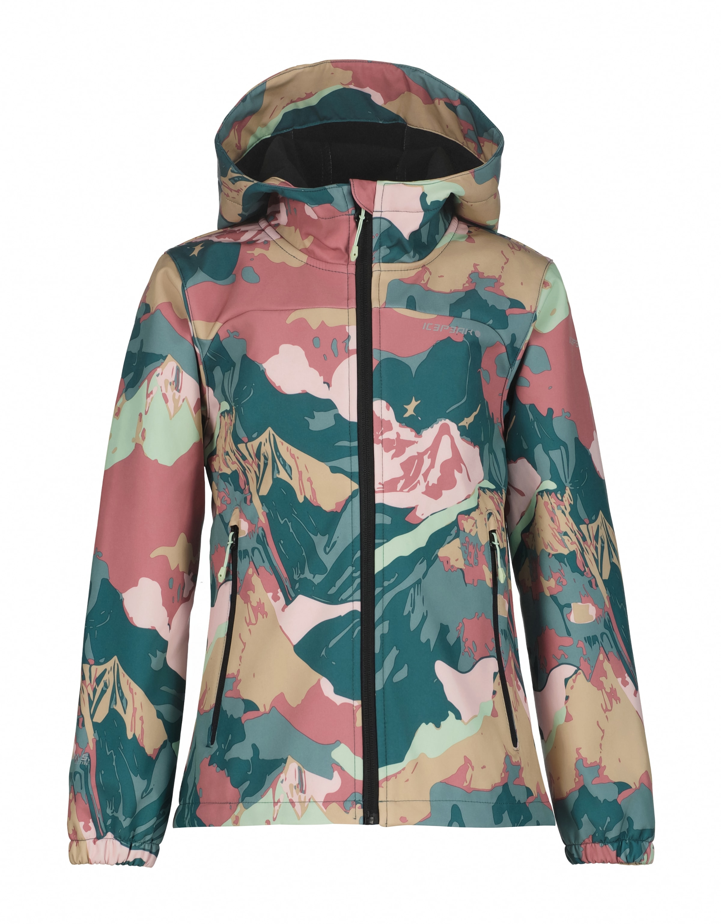 Icepeak Softshelljacke "SOFTSHELLJACKE KULM - für Kinder", mit Kapuze