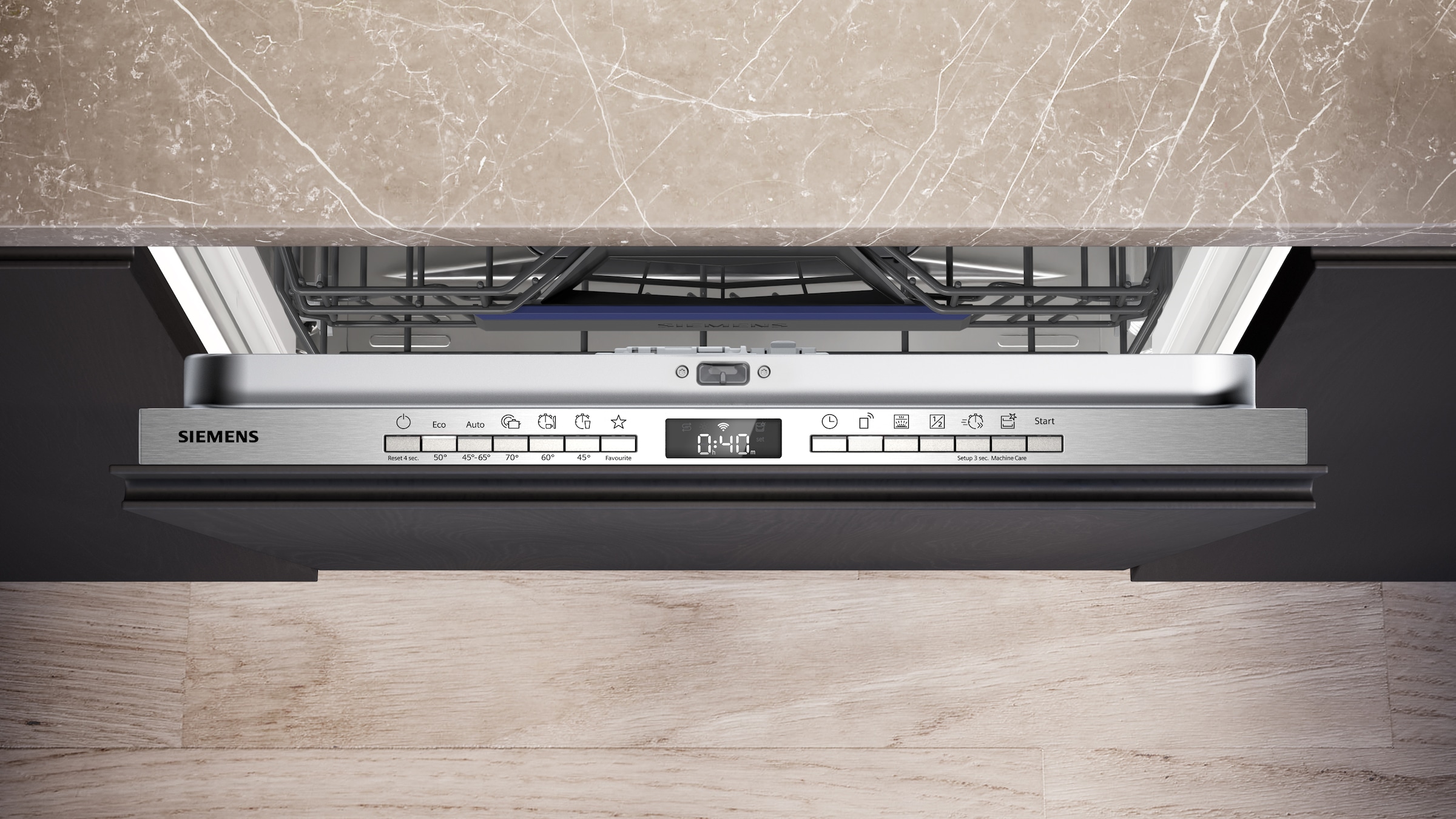 SIEMENS vollintegrierbarer Geschirrspüler iQ300 »SN63EX22CE«, 14 Maßgedecke, Made in Germany
